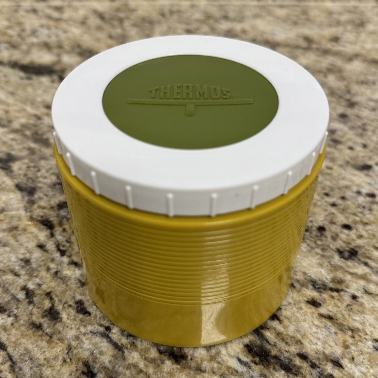 Vintage 1960s Thermos King-Seeley #1155 Harvest Gold Snak Jar 6 OZ Size ONE SIZE - 1 Thumbnail