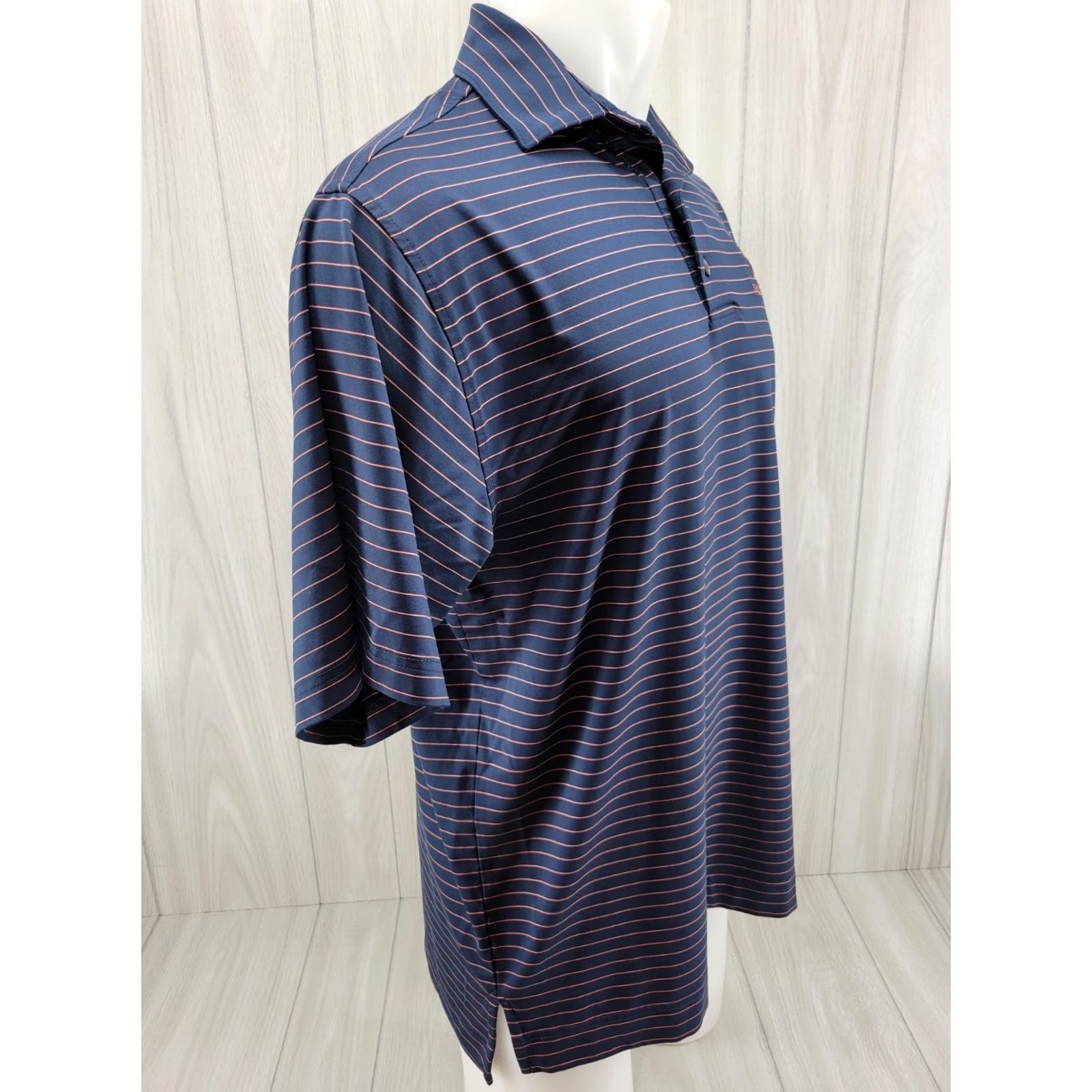 Footjoy FootJoy FJ Golf Perform Polo Shirt 3 Button Navy Striped Men’s Med Providence Size US M / EU 48-50 / 2 - 4 Thumbnail