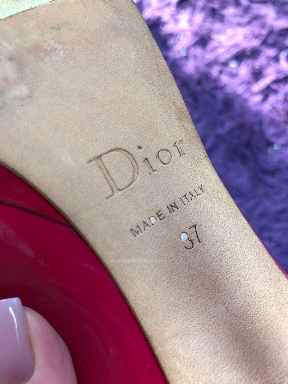 Christian Dior Monsieur Christian Dior Patent Leather Platform Slingback Pump Heels Size US 7 / IT 37 - 2 Thumbnail