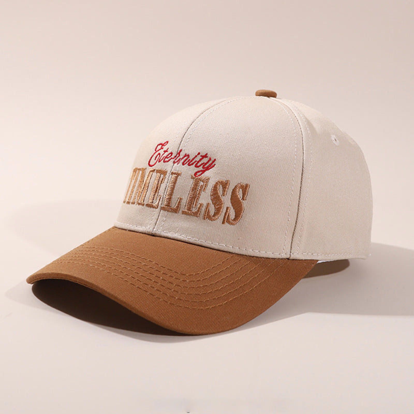 Vintage 'Eternity Timeless' Colour-Block Letter Baseball Cap Size ONE SIZE - 6 Thumbnail