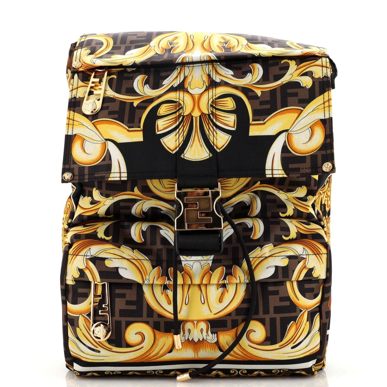 x Versace Fendace Fendiness Backpack Printed Zucca Nylon