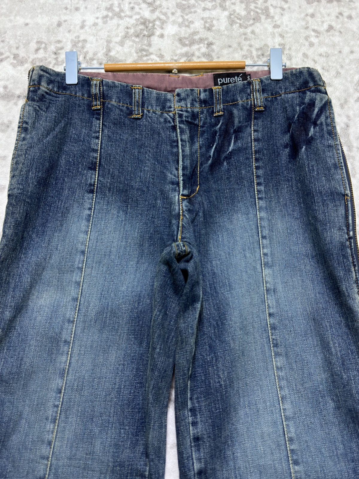 Japanese Brand Purete Equipment Zip Detail Denim Y2K Adjustable Straight Size US 34 / EU 50 - 3 Thumbnail
