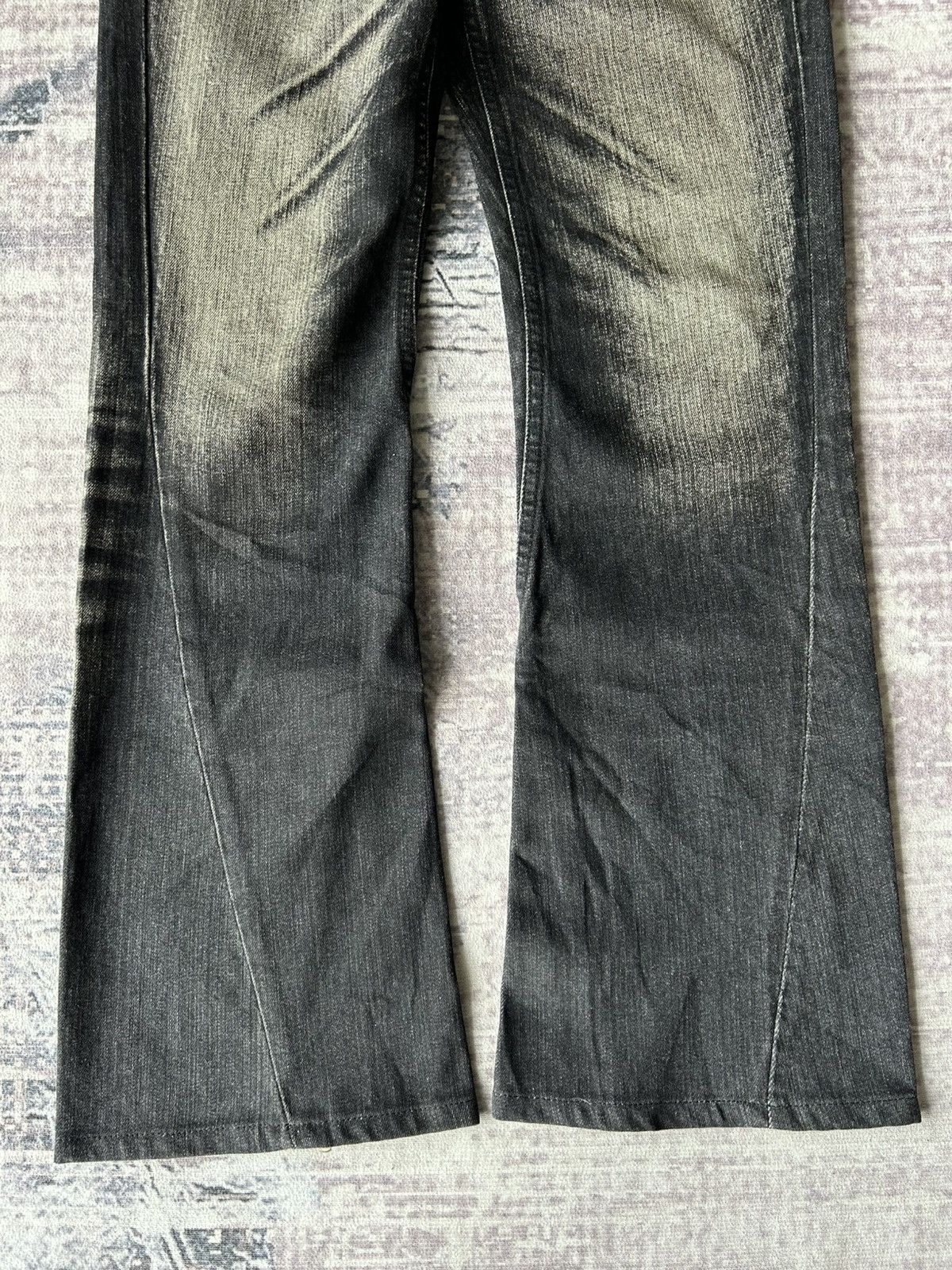 Tornado Mart Tornado Mart Rockstar Flared Black Jeans Size US 32 / EU 48 - 6 Thumbnail