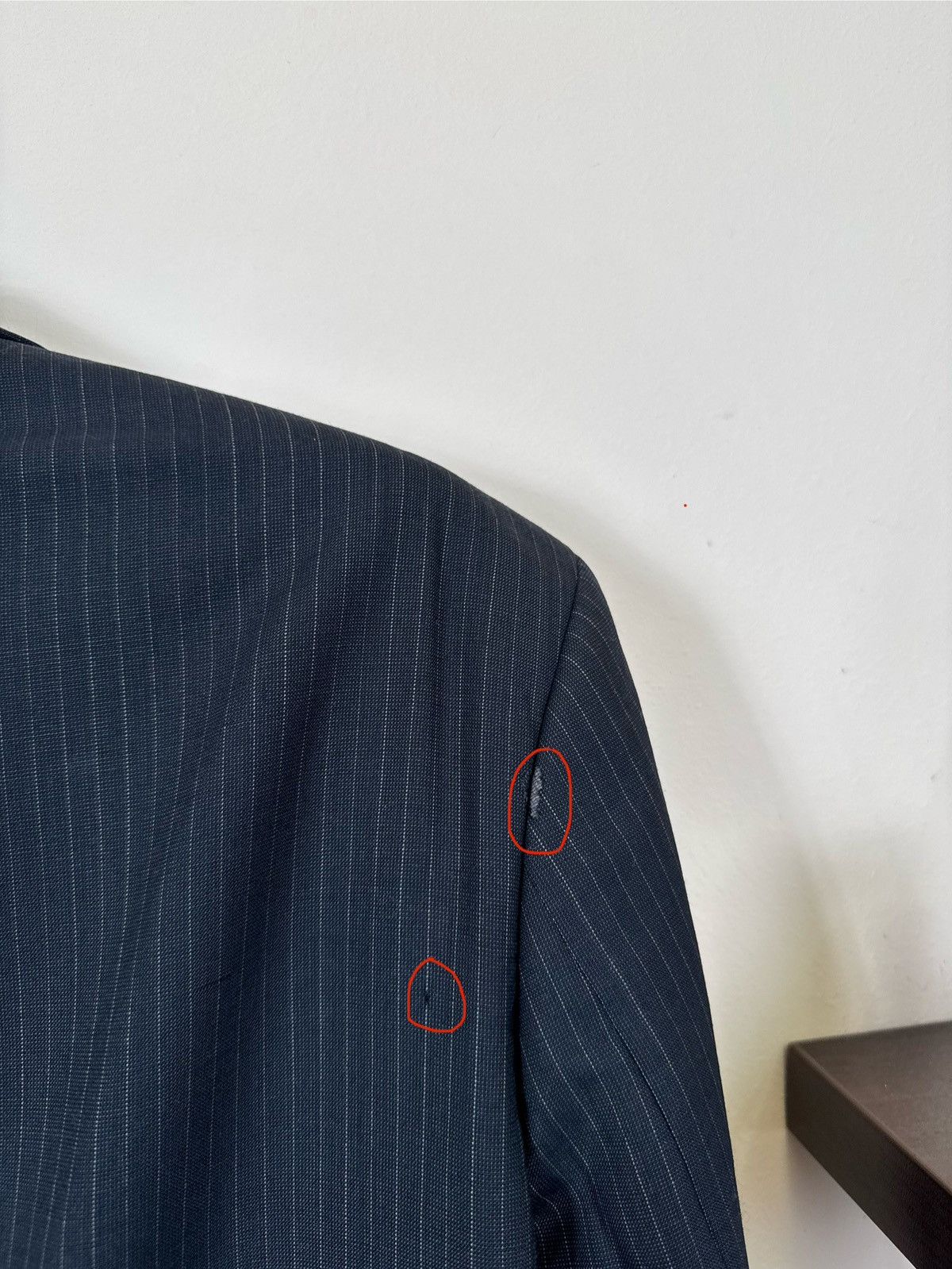 Yves Saint Laurent Vintage Yves Saint Laurent Blazer YSL Black Striped L Jacket Size 50R - 11 Thumbnail