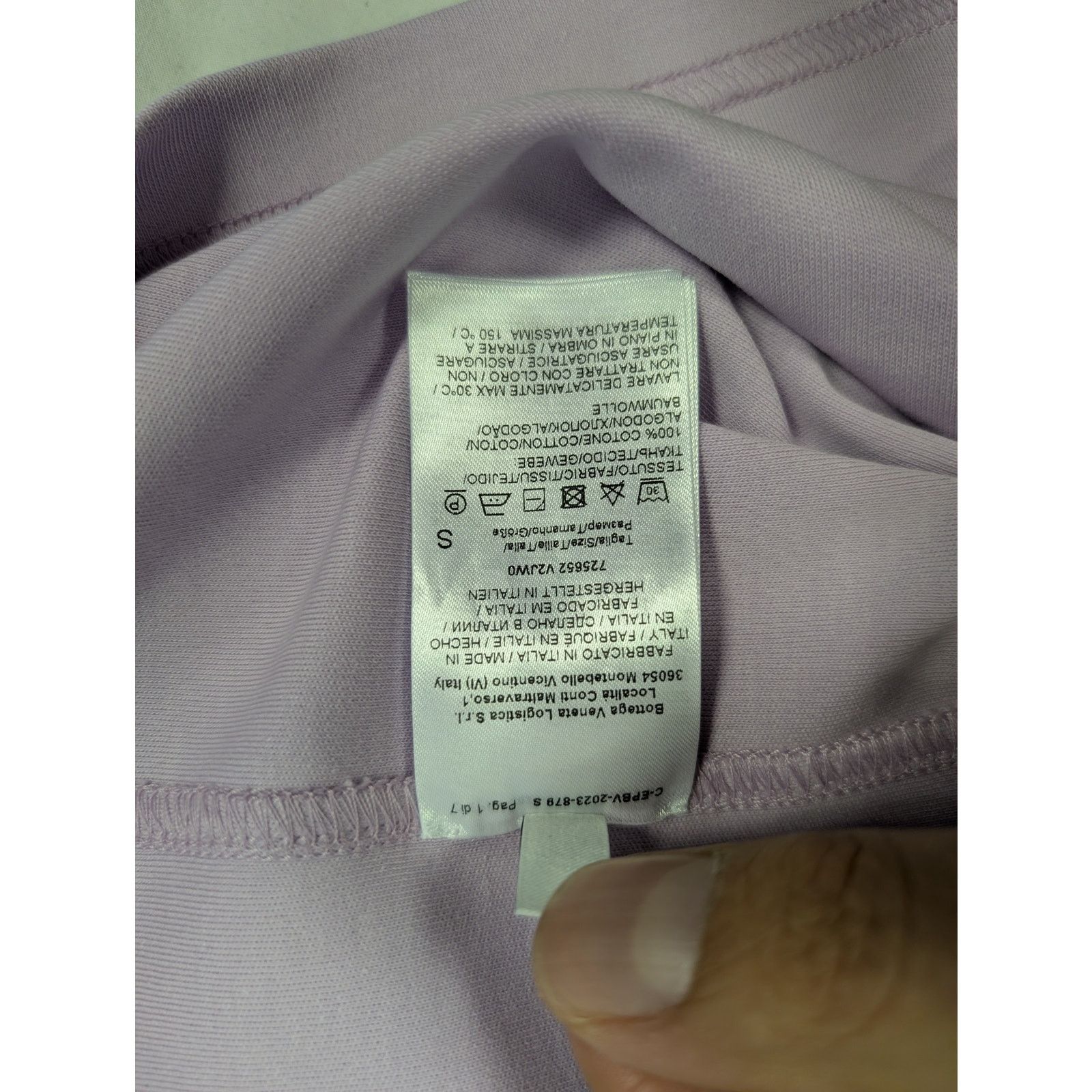Bottega Veneta o1rshd1 Heavy Weight Fluid Jersey T-Shirt in Purple Size US L / EU 52-54 / 3 - 14 Thumbnail