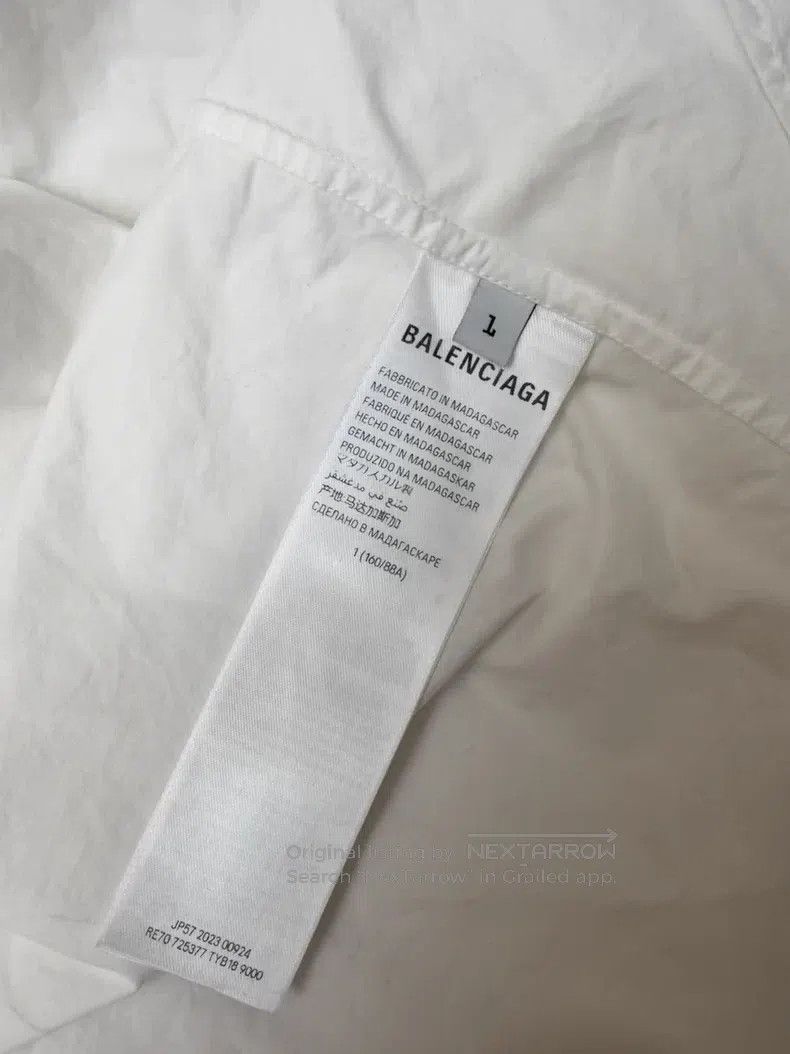 Balenciaga Balenciaga White Printed Shirt Jacket Size US S / EU 44-46 / 1 - 5 Thumbnail