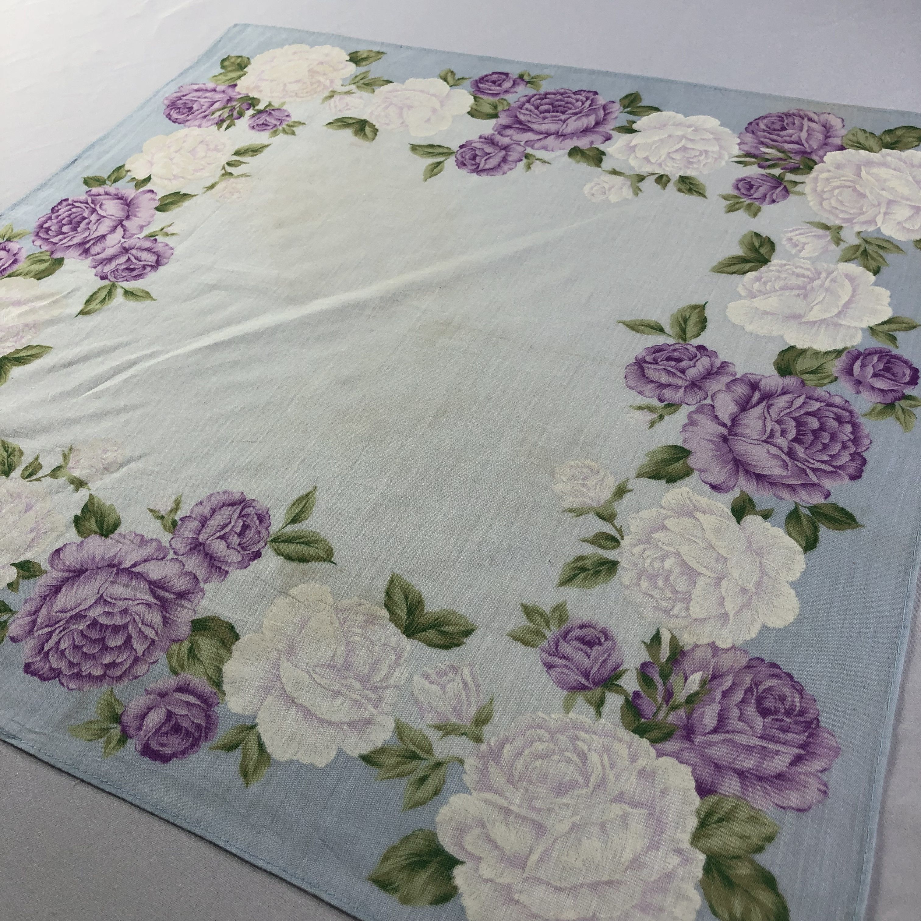 Hanae Mori × Vintage Hanae Mori Floral Handkerchief Neckerchief Bandana H1769 Size ONE SIZE - 3 Thumbnail