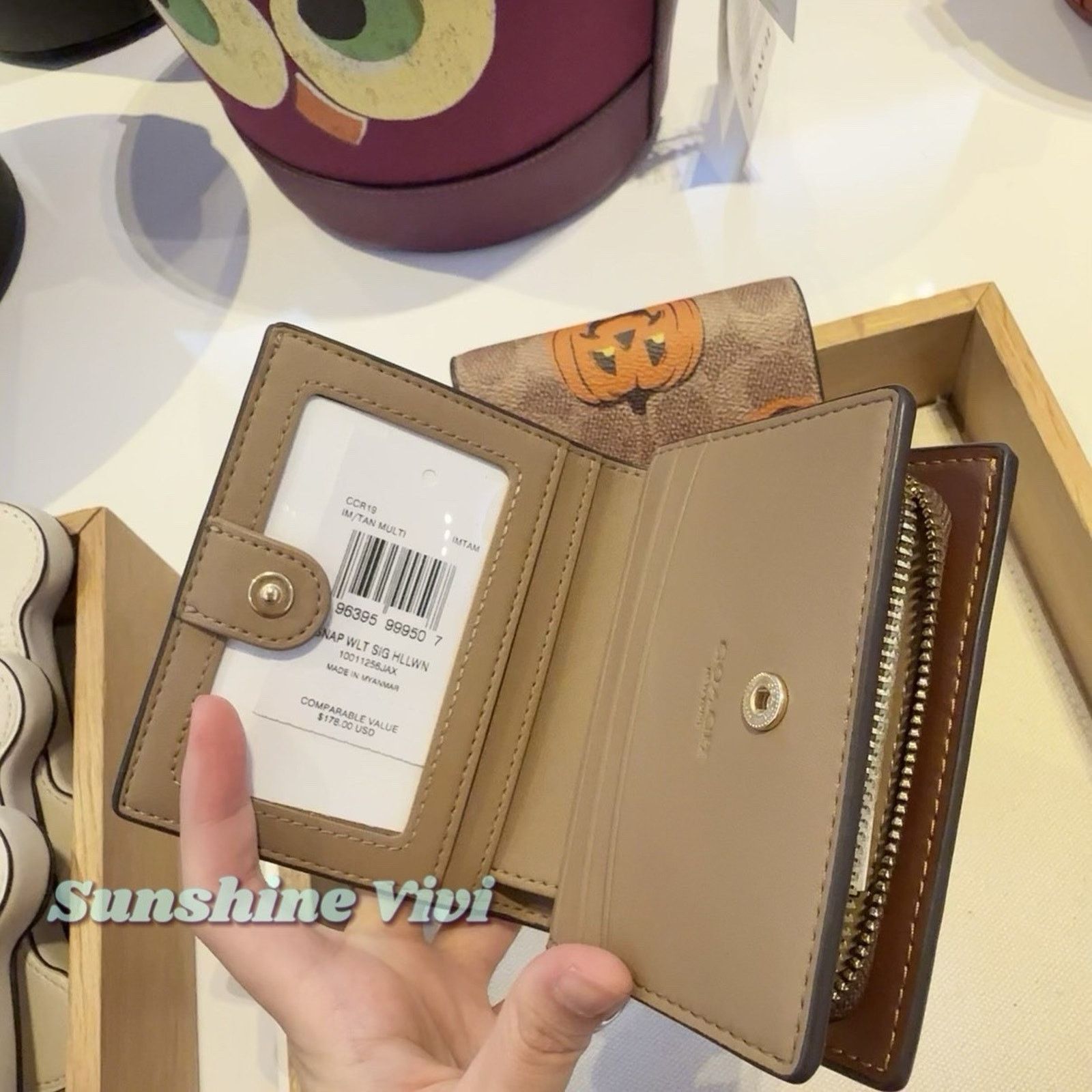 Coach NWT COACH 2025 Snap Wallet Halloween pumpkin CCR19 Size ONE SIZE - 6 Thumbnail