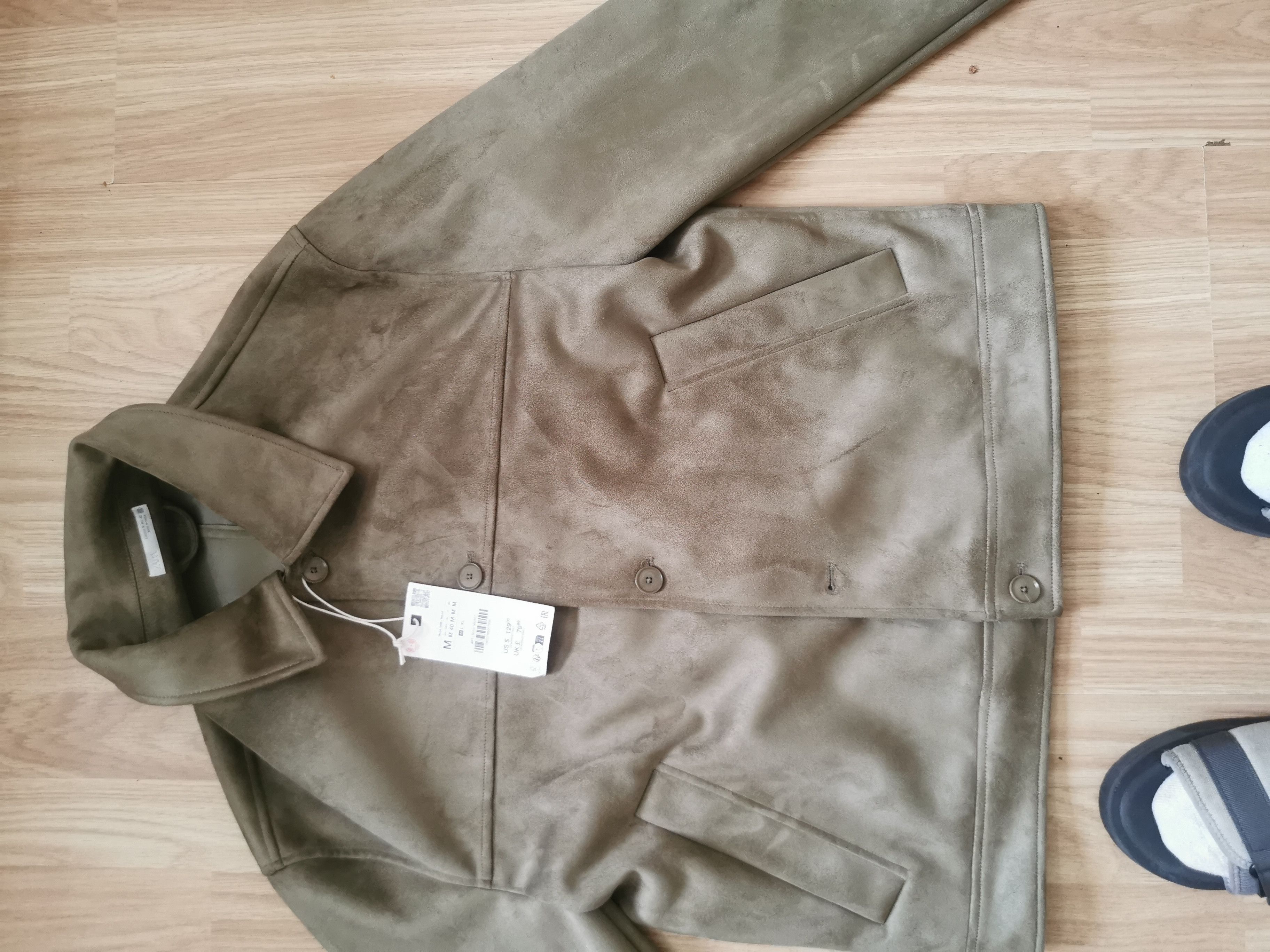 Zara Zara brown faux suede jacket size man medium Size US M / EU 48-50 / 2 - 10 Thumbnail