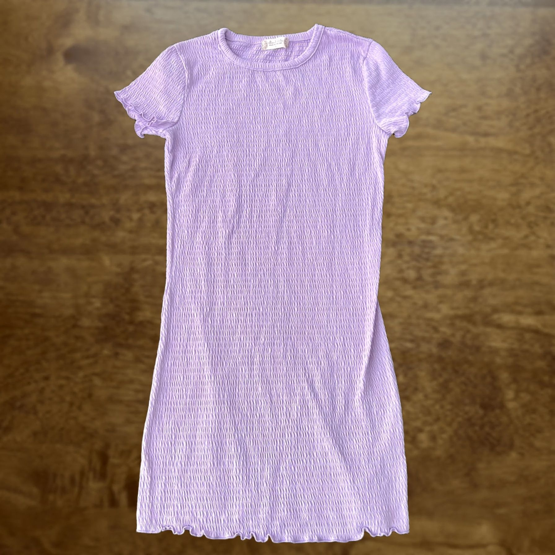 Vintage Altar'd State Mini Dress Womens Small Purple Crinkle Knit Lettuce Edge Made USA Size S / US 4 / IT 40 - 1 Thumbnail
