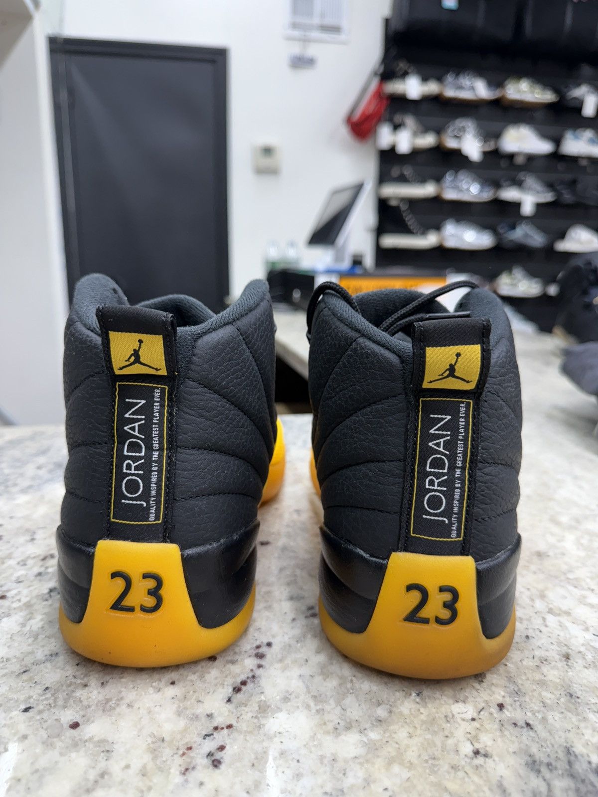 Jordan Brand Jordan 12 Retro Black University Gold Sneakers Size US 9 / EU 42 - 4 Thumbnail
