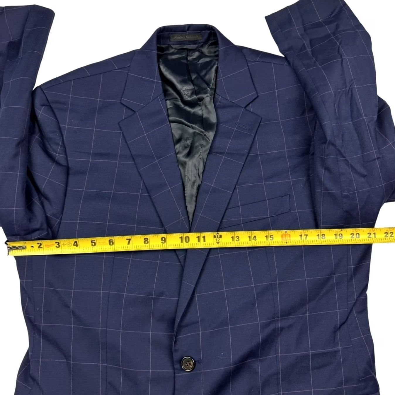 Ralph Lauren Ralph Lauren LRL Men's Blue Wool Windowpane Check Jacket Blazer 42 R Size 42R - 5 Thumbnail