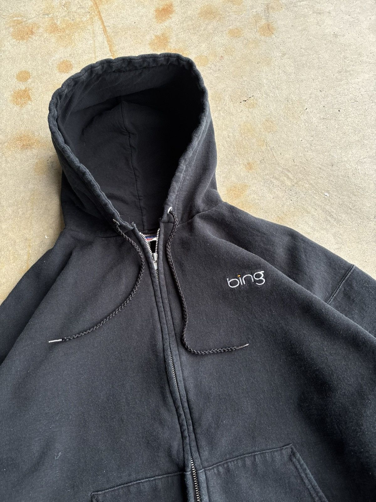 Microsoft × Vintage Crazy 90s Microsoft Bing Faded Black Classic Logo Hoodie Size US L / EU 52-54 / 3 - 3 Thumbnail