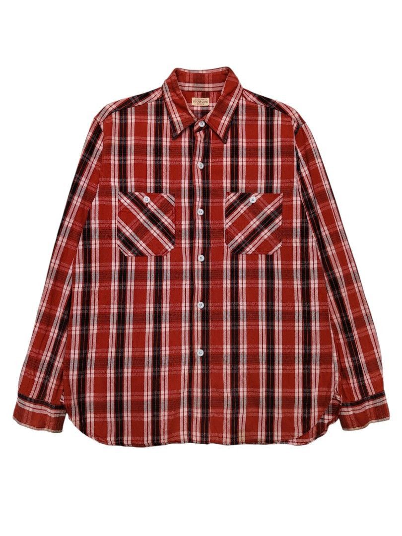 Vintage Sugar Cane Japan Plaid Flannel Shirt