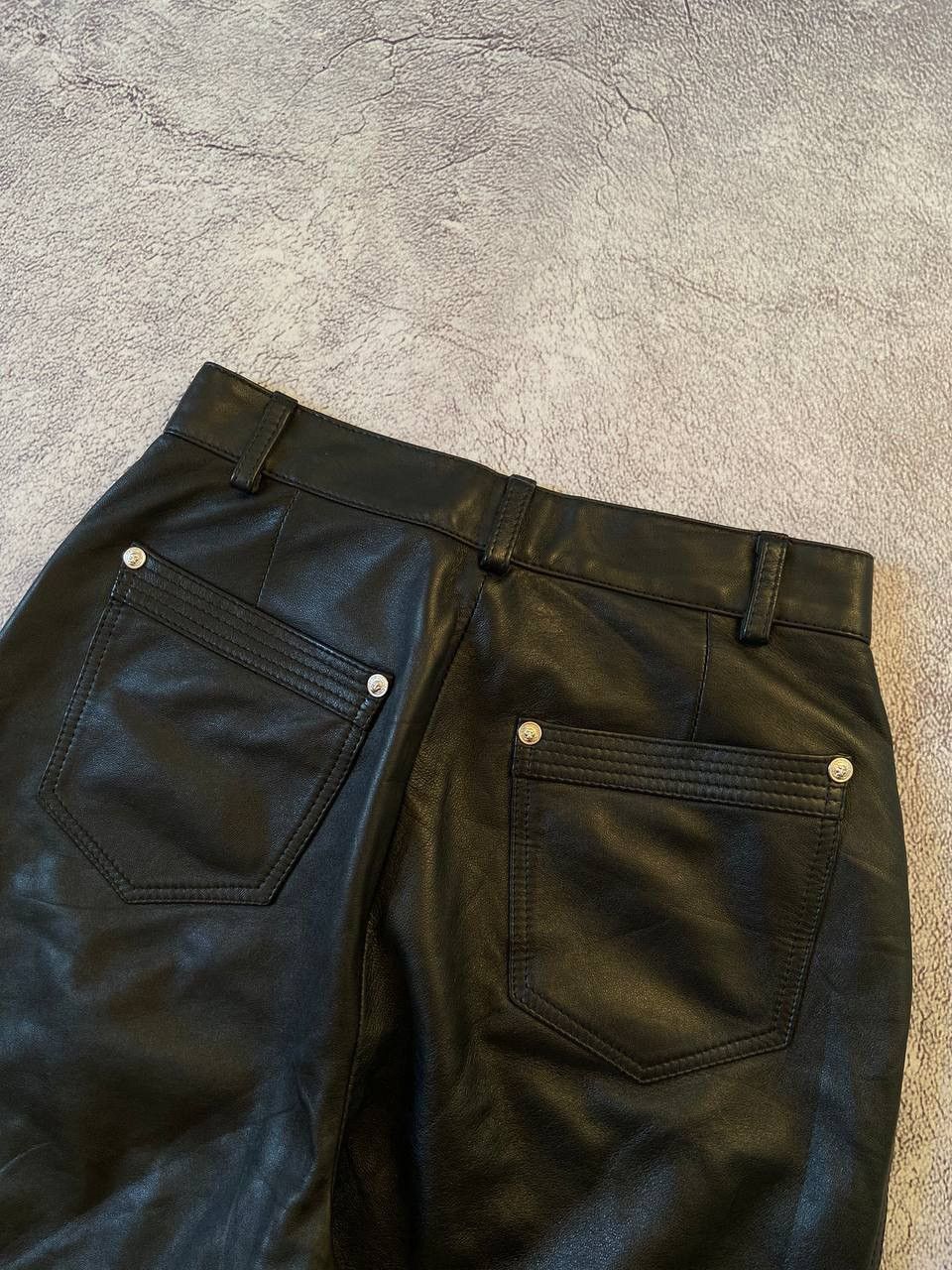 Versus Versace Versus Gianni Versace Vintage Leather Pants Iconic 90s women Size 28" / US 6 / IT 42 - 7 Thumbnail