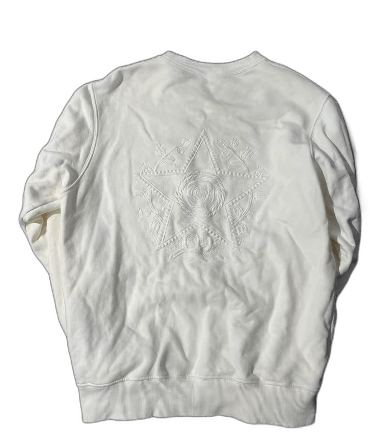 Dior Dior White Sweatshirt with Star Embroidery-2506 Size US S / EU 44-46 / 1 - 1 Thumbnail