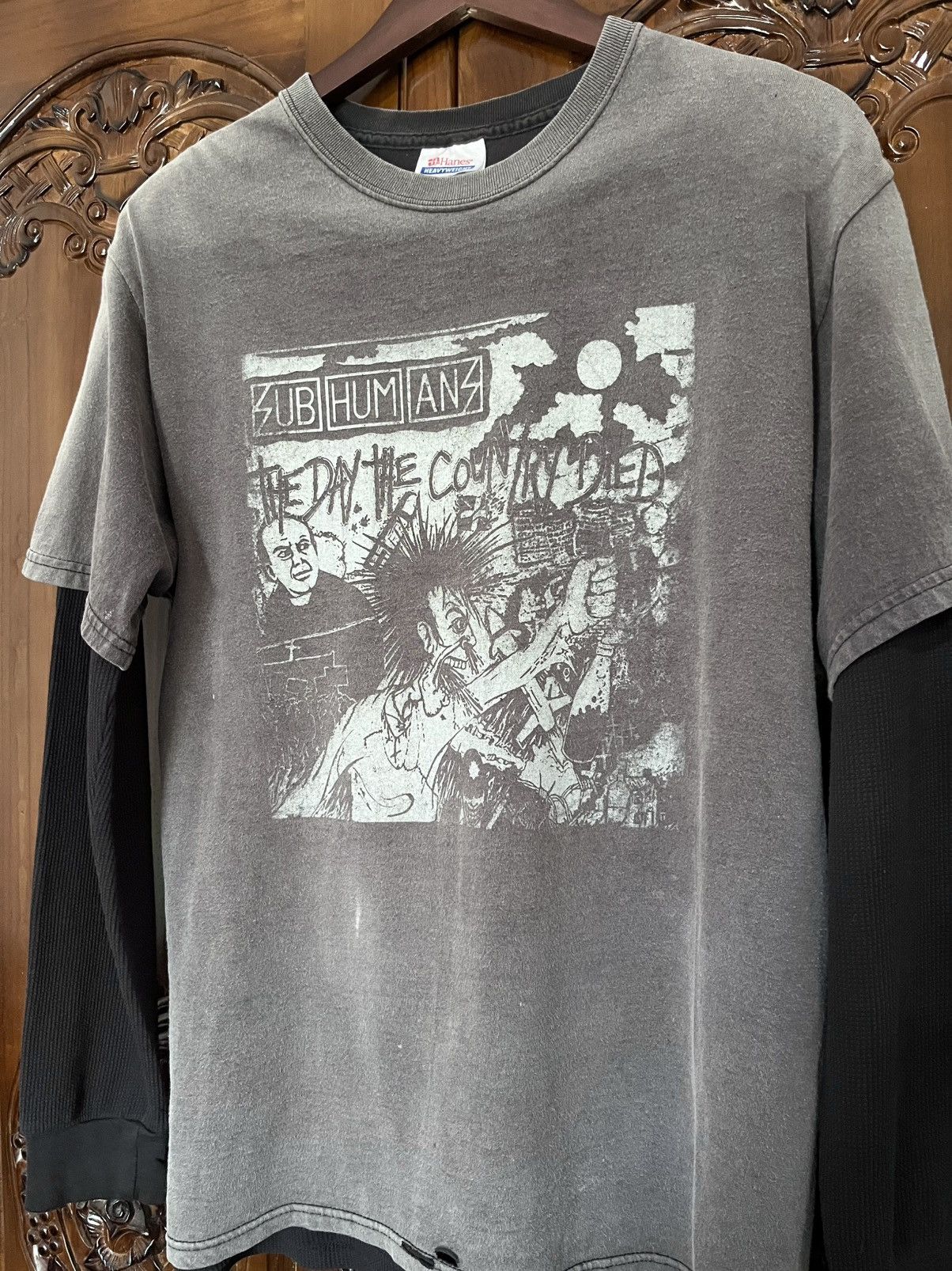 Band Tees Vintage Thrashed Subhumans Punk Band Tees Size US M / EU 48-50 / 2 - 3 Thumbnail