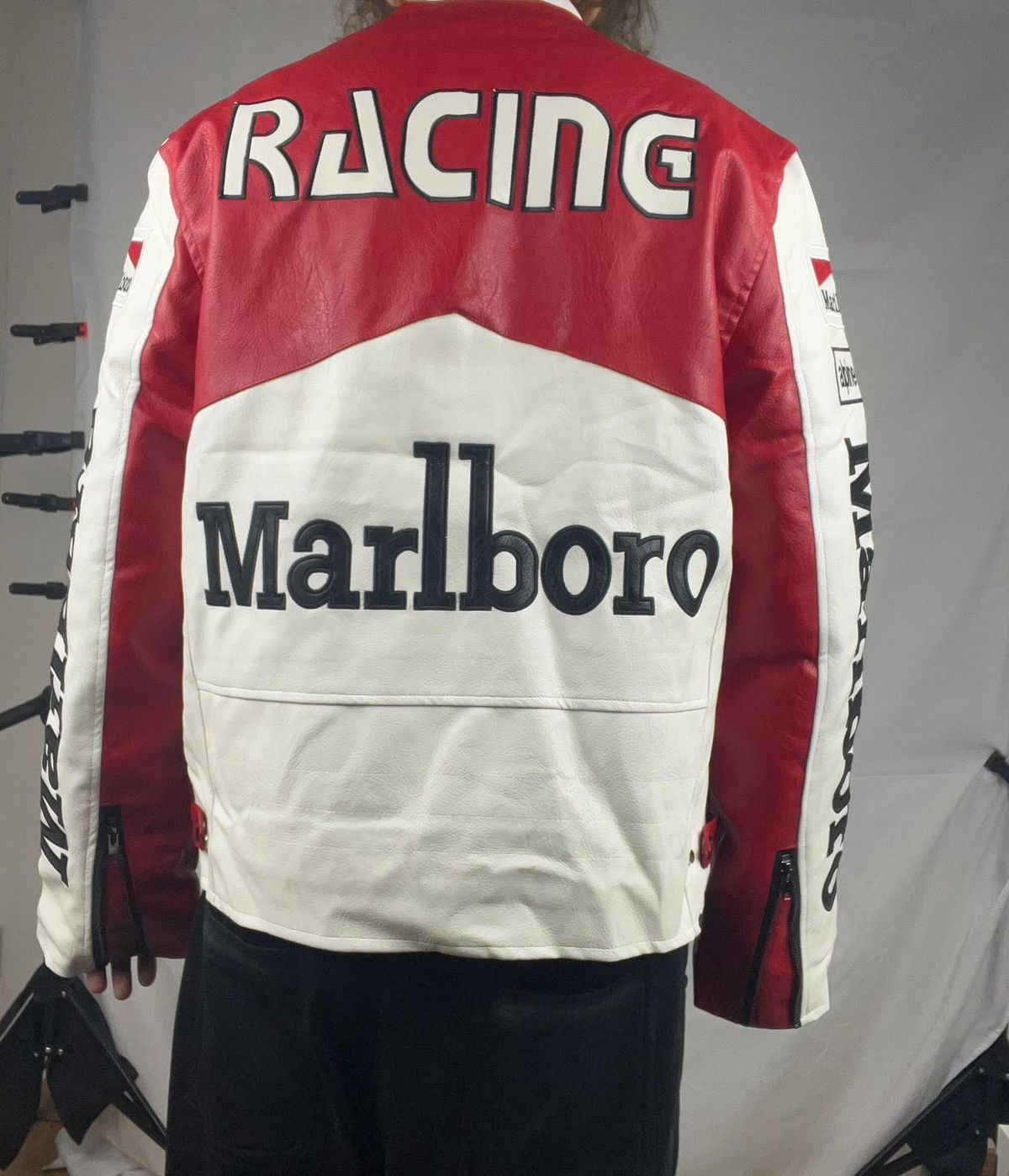 Vintage Vintage Marlboro Racing Leather Jacket — Moto GP / F1 Style Size US L / EU 52-54 / 3 - 12 Thumbnail