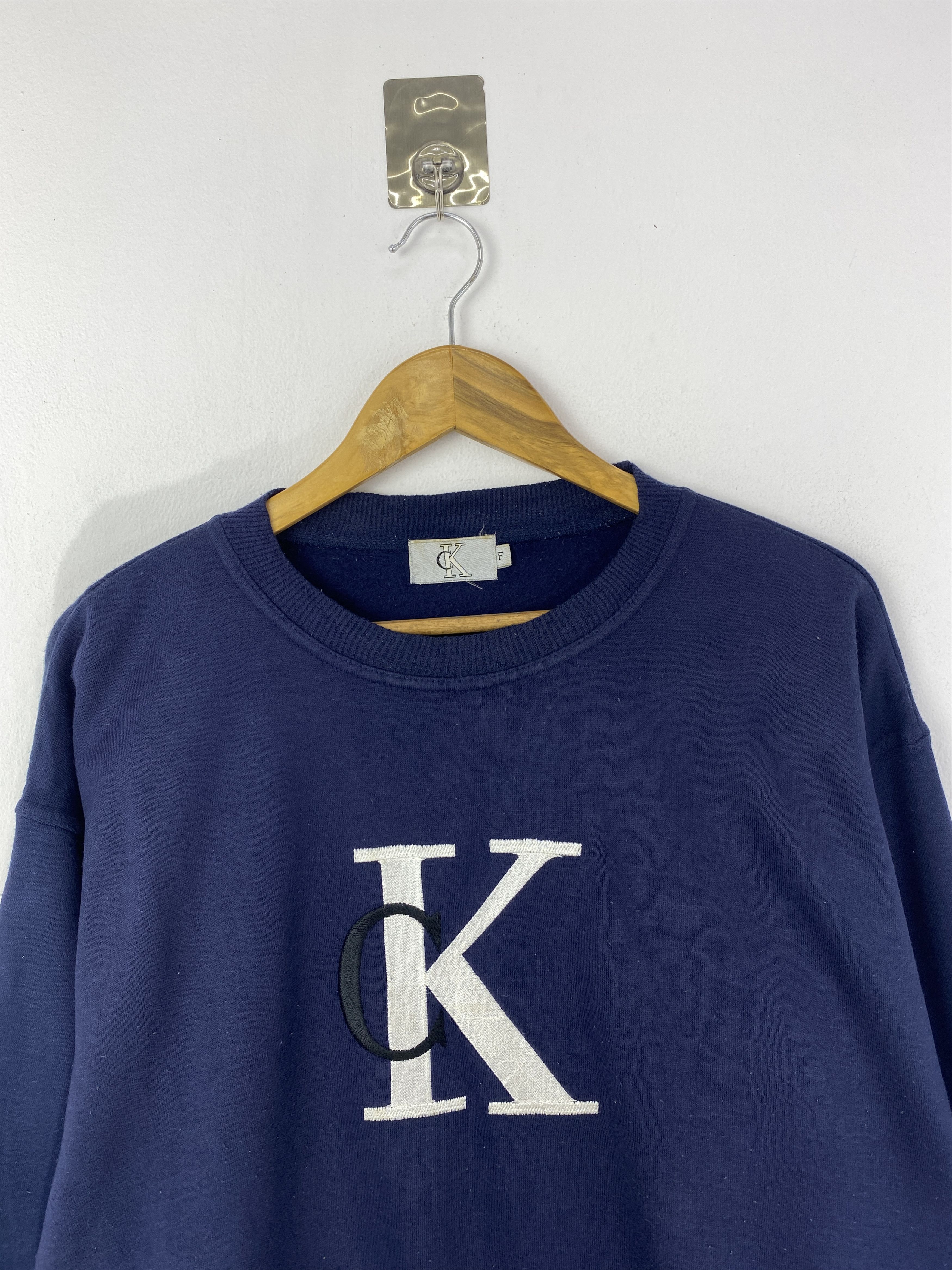 Calvin Klein Vintage 90s Calvin Klein Embroidery Logo Sweatshirt SH0111 Size US XL / EU 56 / 4 - 2 Thumbnail