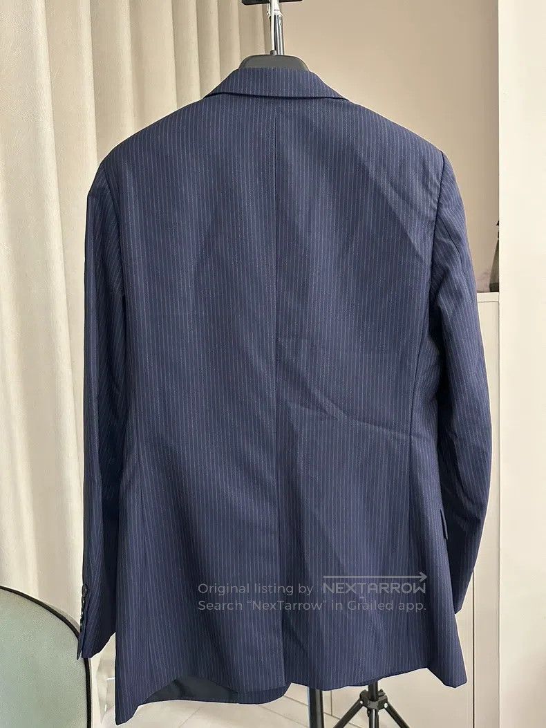 Saint Laurent Paris Saint Laurent Paris Double-breasted Striped Navy Blue Suit Size US M / EU 48-50 / 2 - 3 Thumbnail