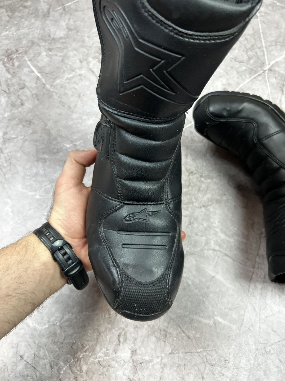 Alpinestars Black Aplinestars Motorcycle Boots Size 7.5 Size US 7 / EU 40 - 6 Thumbnail