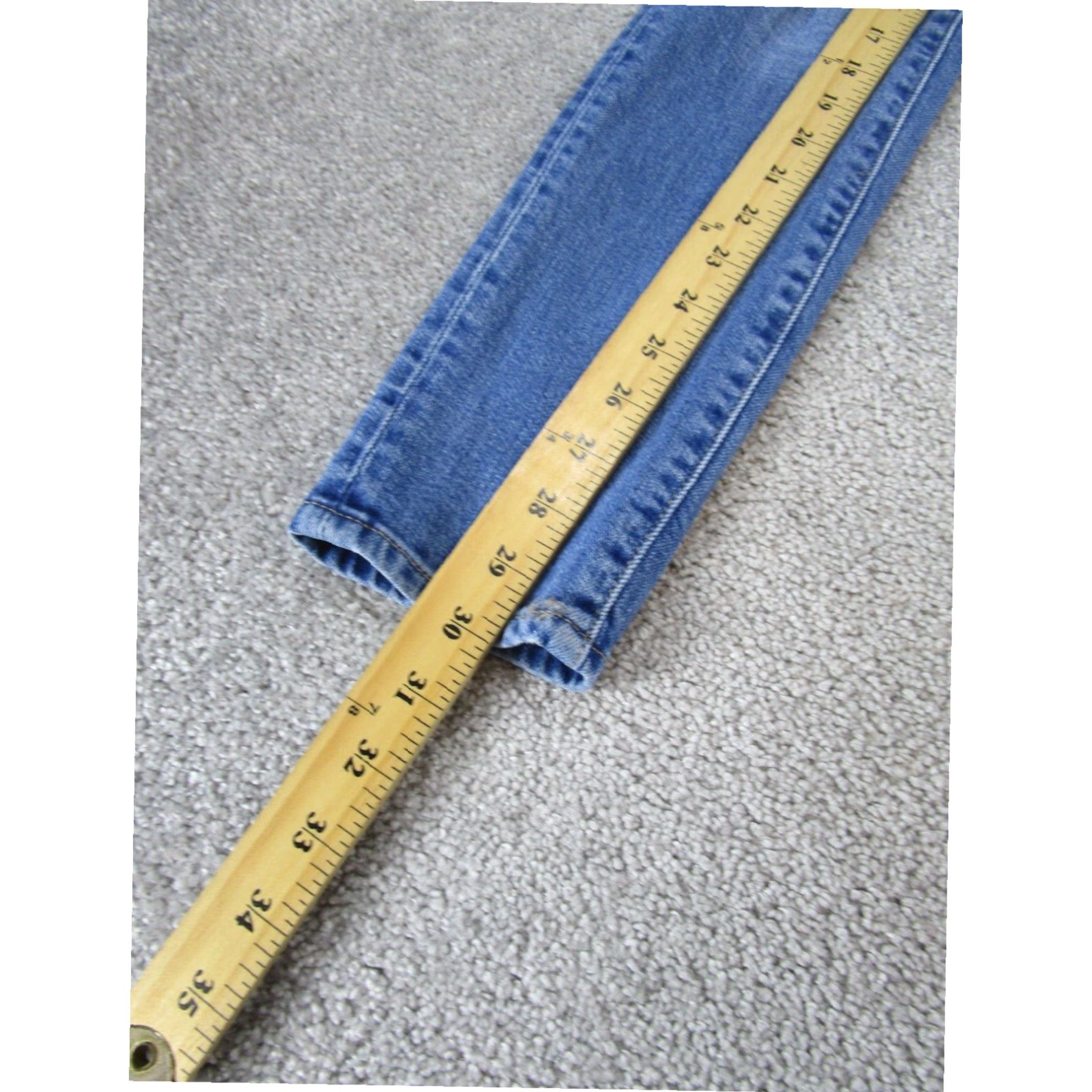 Levi's Levis 721 Skinny Jeans Women's Medium Wash Blue Denim Ripped Mid Rise 27 Size 27" / US 4 / IT 40 - 4 Thumbnail