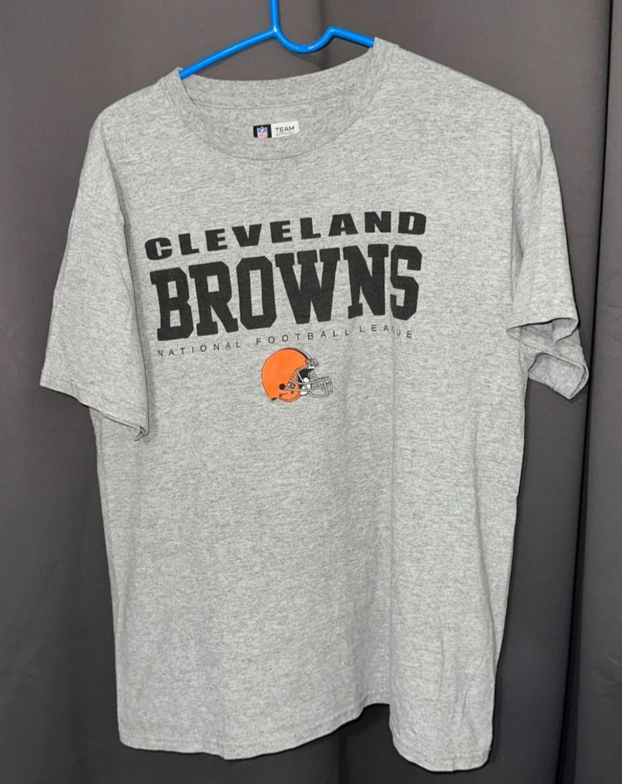 NFL Cleveland Browns NFL Team Apparel T-Shirt M Gray Helmet Logo Size US M / EU 48-50 / 2 - 1 Thumbnail