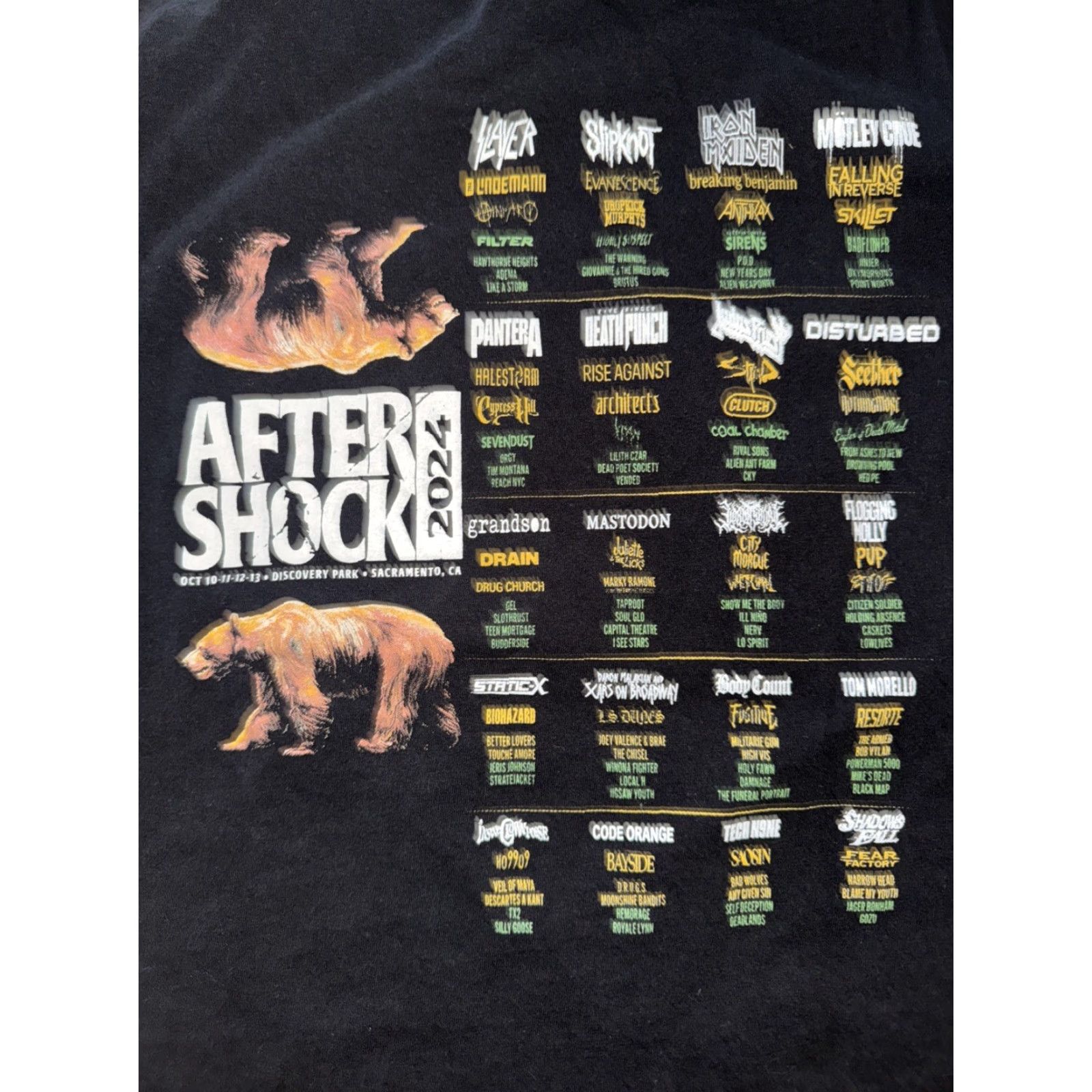 Vintage Aftershock Festival T-Shirt Black Small Mens Band Slayer Pantera 2024 Rock Metal Shirt Size US S / EU 44-46 / 1 - 5 Thumbnail