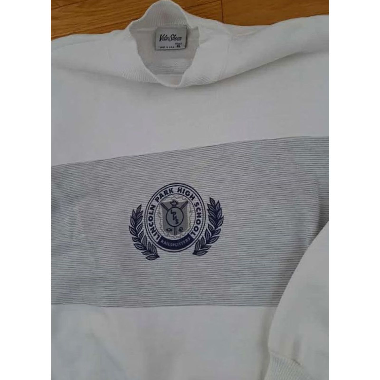 Velva Sheen VINTAGE Lincoln Park High School Mi. Embroidered Sweatshirt XL Velva Sheen USA Shirt Mens 80s White Embroidered pullover Linen? Size US XL / EU 56 / 4 - 4 Thumbnail