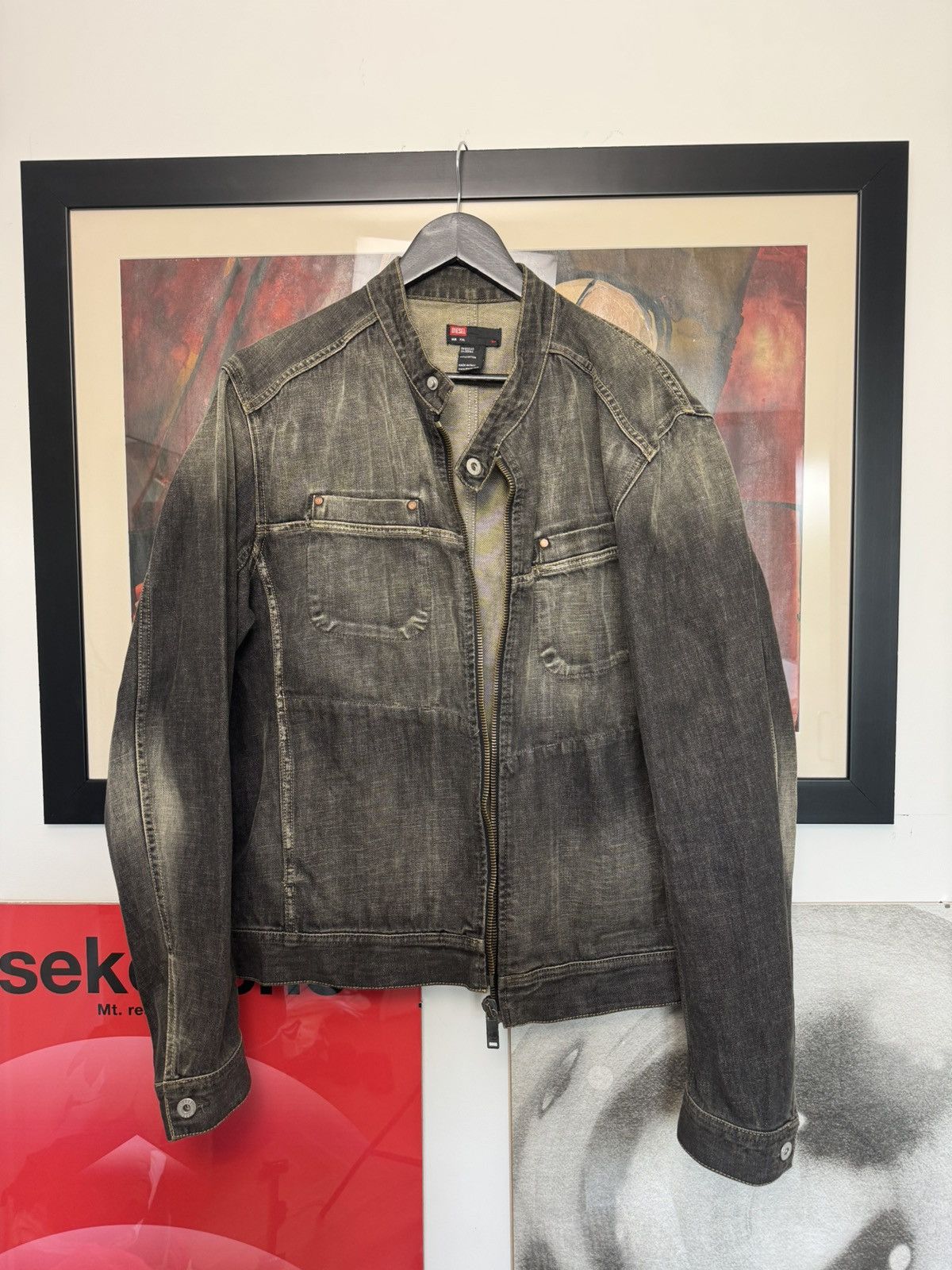 Diesel Vintage Y2k 00s Archive Diesel Trucker Jacket Denim Jeans Size US XL / EU 56 / 4 - 2 Thumbnail