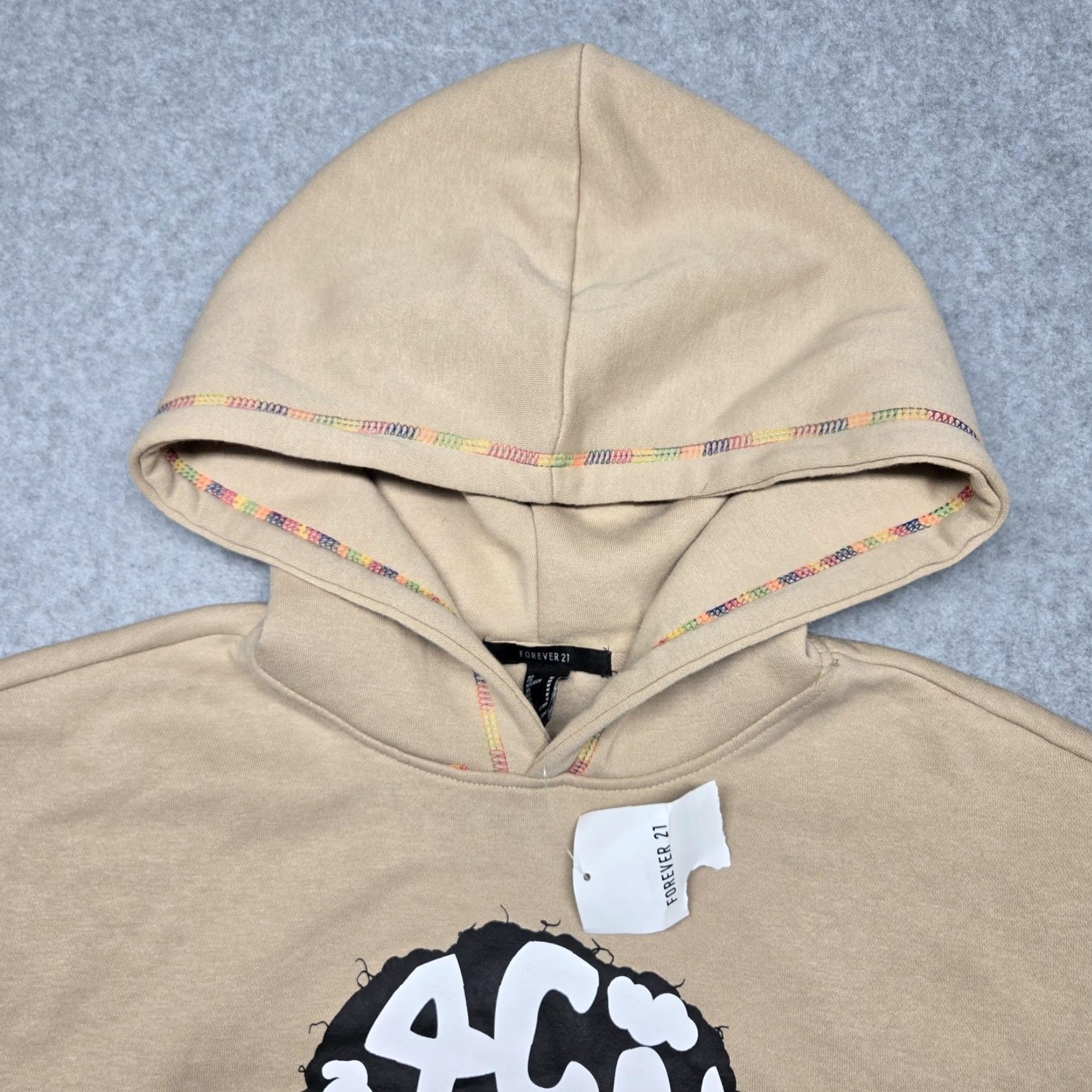 Forever 21 Forever 21 Hoodie Womens Medium Tan Afro Queen Graphic Pullover Sweatshirt Trim Size M / US 6-8 / IT 42-44 - 2 Thumbnail
