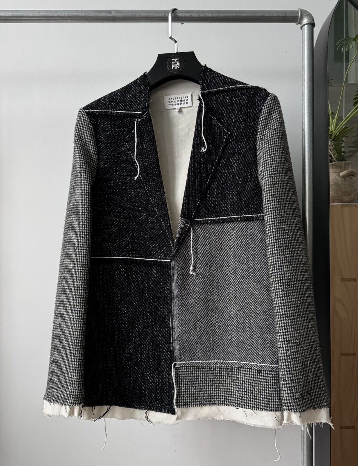 Maison Margiela MAISON MARGIELA Collarless Wool Blend Mid-Length Coat Size US S / EU 44-46 / 1 - 1 Thumbnail