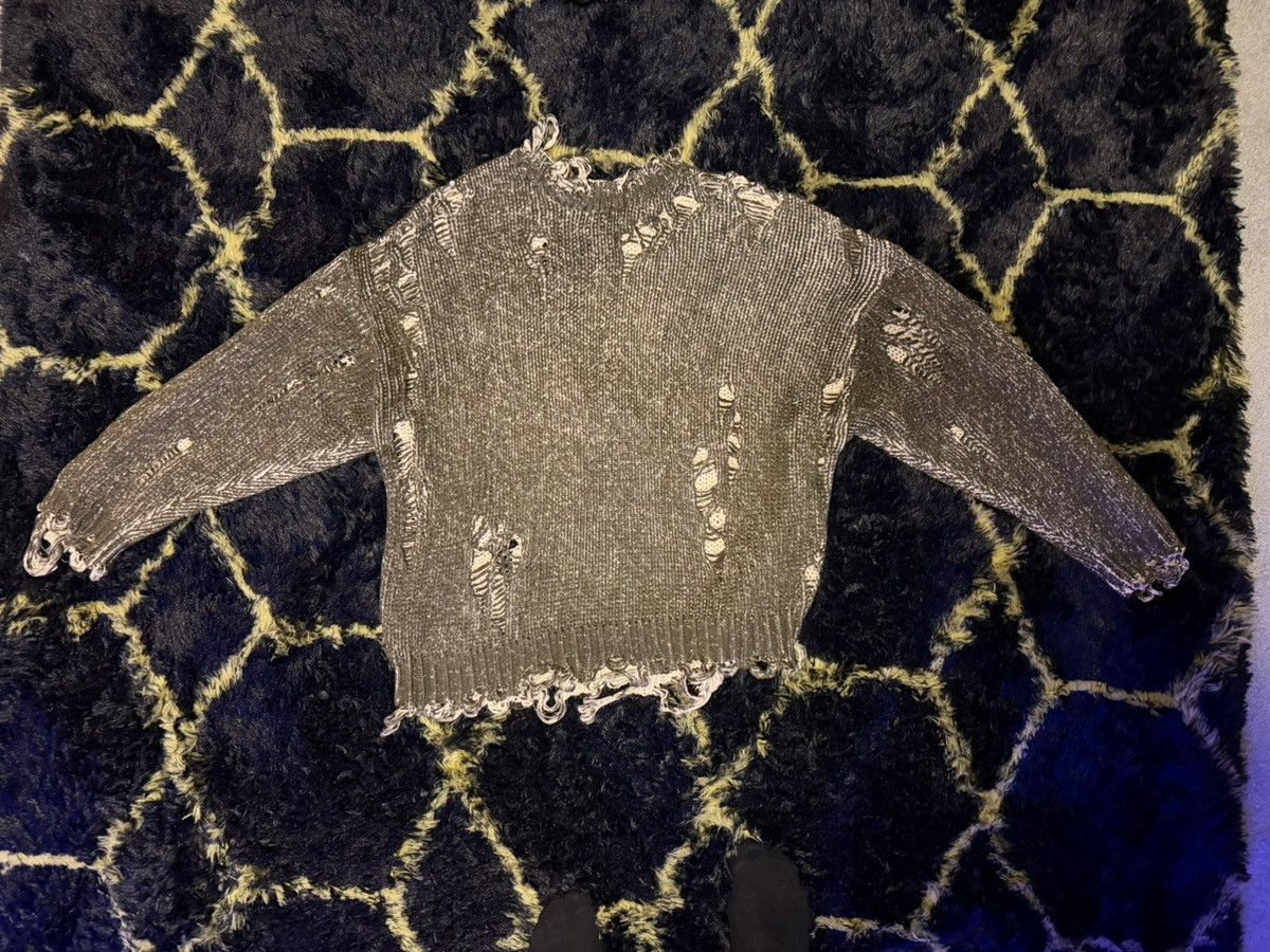 R13 R13 Dark Olive Distressed Oversize Sweater Size US S / EU 44-46 / 1 - 1 Thumbnail