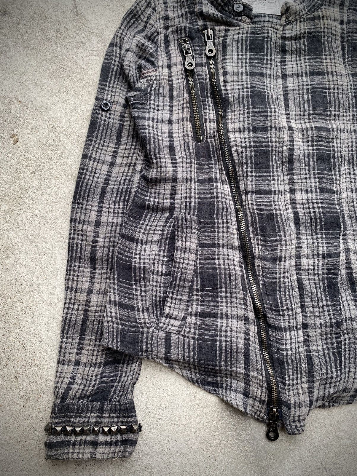 KMRii HEAVEN AND EARTH STUDDED RAMONES PLAID JACKET PUNK GOTHIC Size M / US 6-8 / IT 42-44 - 3 Thumbnail