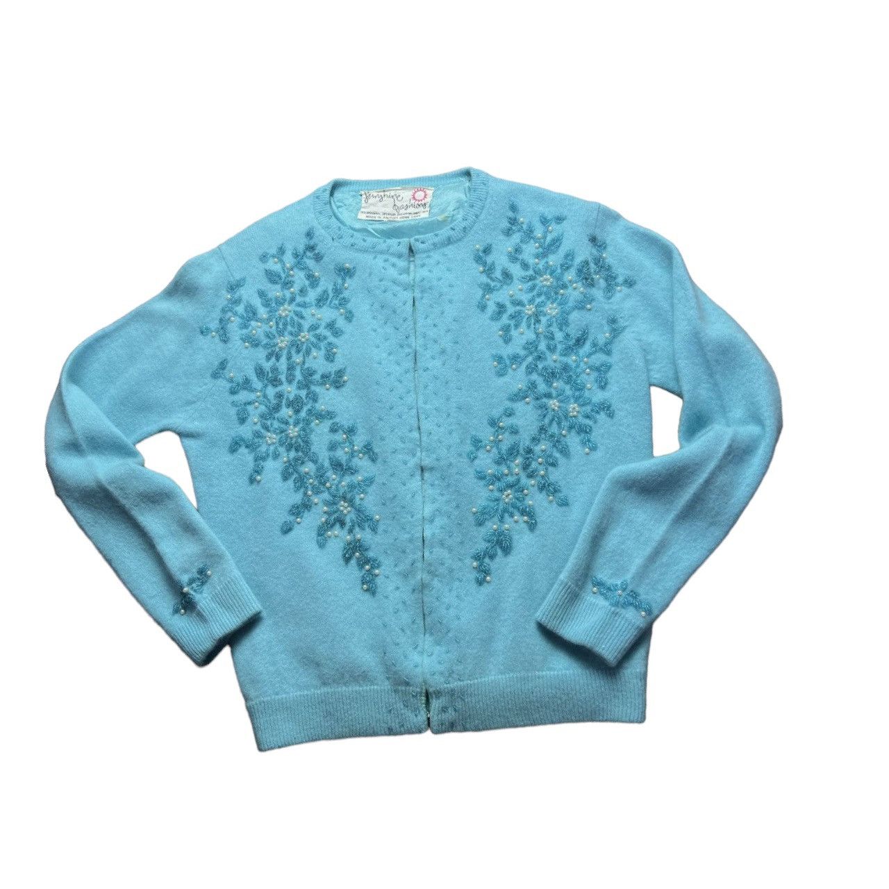 Aran Isles Knitwear × Homespun Knitwear Lampwool Angora Vintage 90s Cadigan Size S / US 4 / IT 40 - 1 Thumbnail