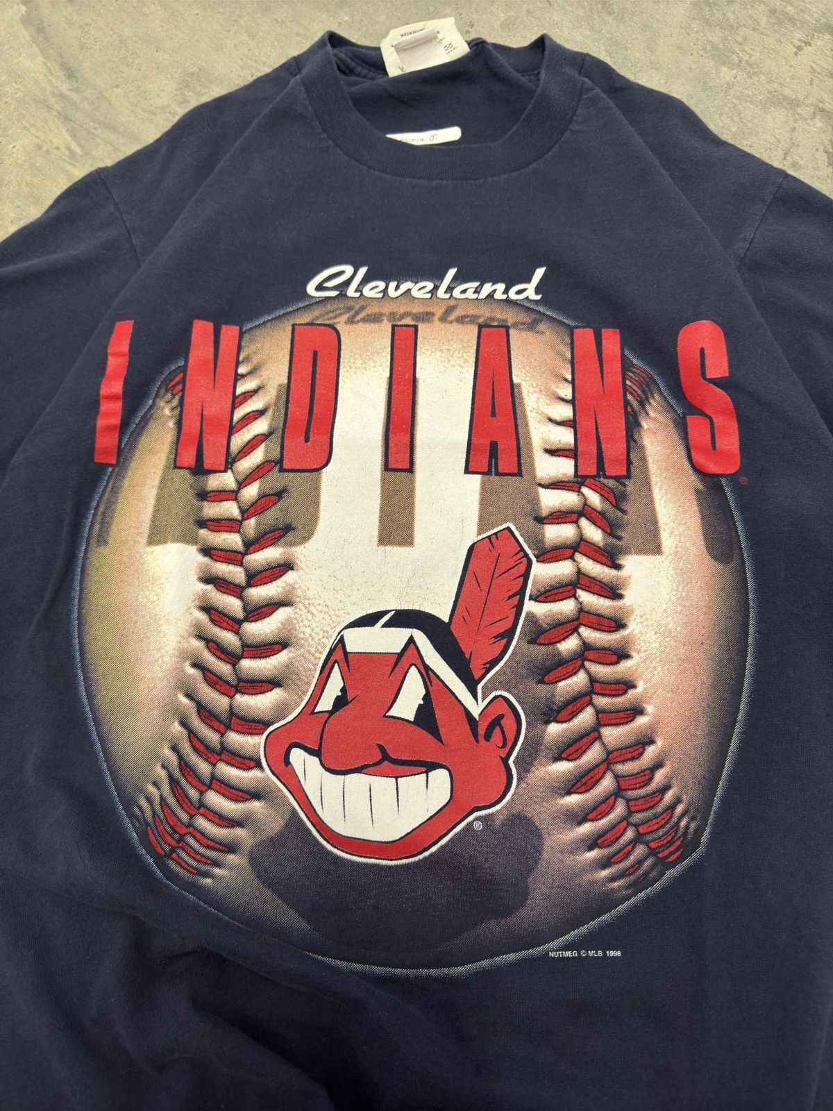Nutmeg × Vintage vintage 90s indians mlb tshirt Size US M / EU 48-50 / 2 - 3 Thumbnail