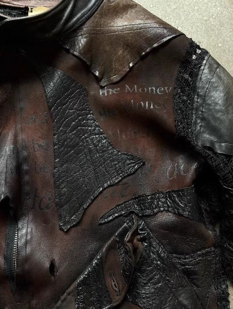 Other TT by SHOHEI TAKAMIYA Patchwork Distressed Leather Jacket Size US S / EU 44-46 / 1 - 5 Thumbnail