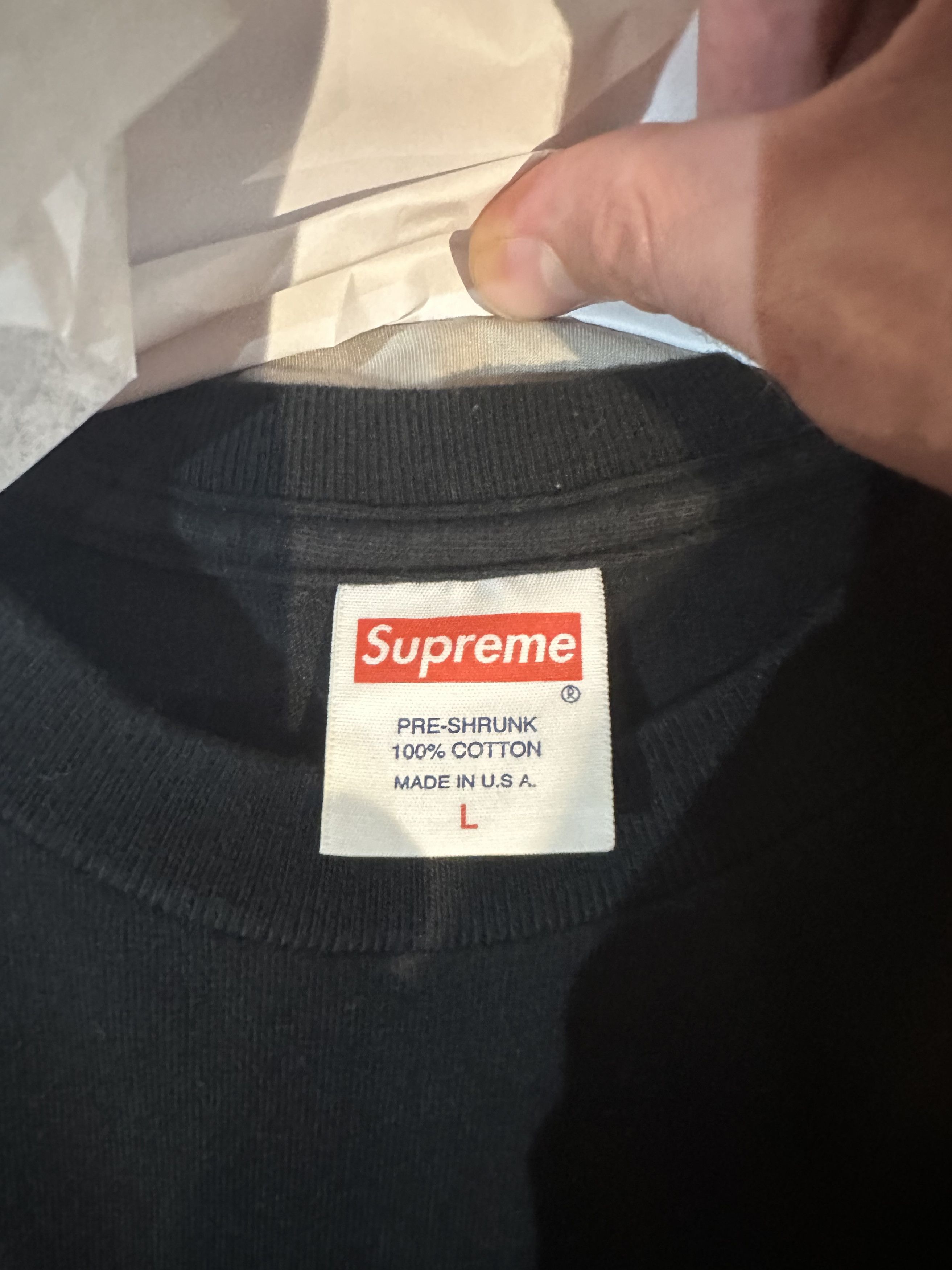 Supreme '07 Black on Black Box logo Tee Size US L / EU 52-54 / 3 - 8 Thumbnail