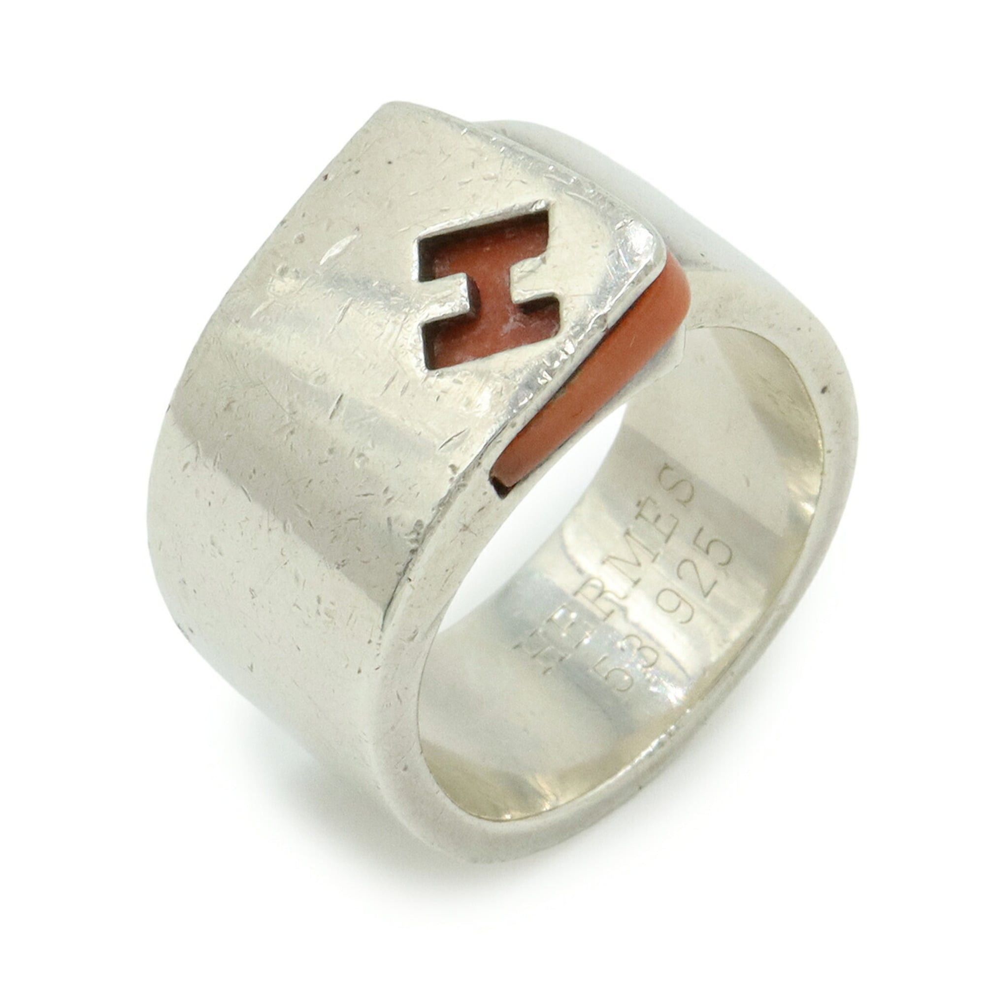 Hermes HERMES Candy Ring H SV925 Ag925 Silver Orange #53 (Japan Size 13) Size ONE SIZE - 1 Thumbnail
