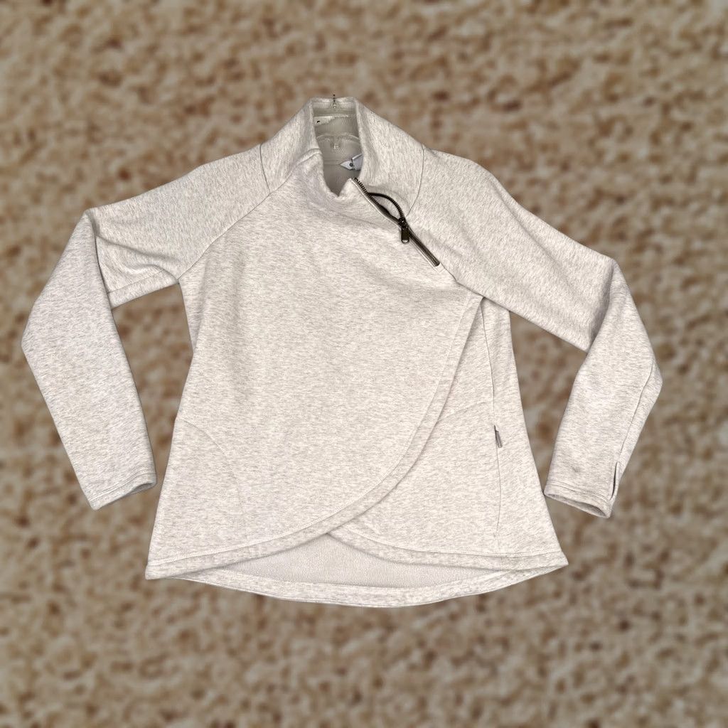 Athleta Athleta Sweatshirt Womens XS Gray Wrap 1/4 Zip Mock Neck French Terry Sweatshirt Size XS / US 0-2 / IT 36-38 - 1 Thumbnail