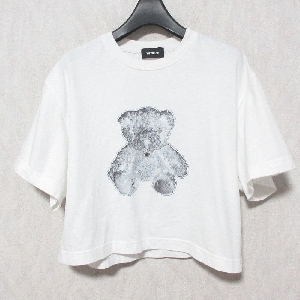 Other Other WE11DONE Cropped Cotton T Shirt Textile T-Shirts WD-TT1-25-779-W-WH DUTY FREE for USA Size ONE SIZE - 1 Thumbnail