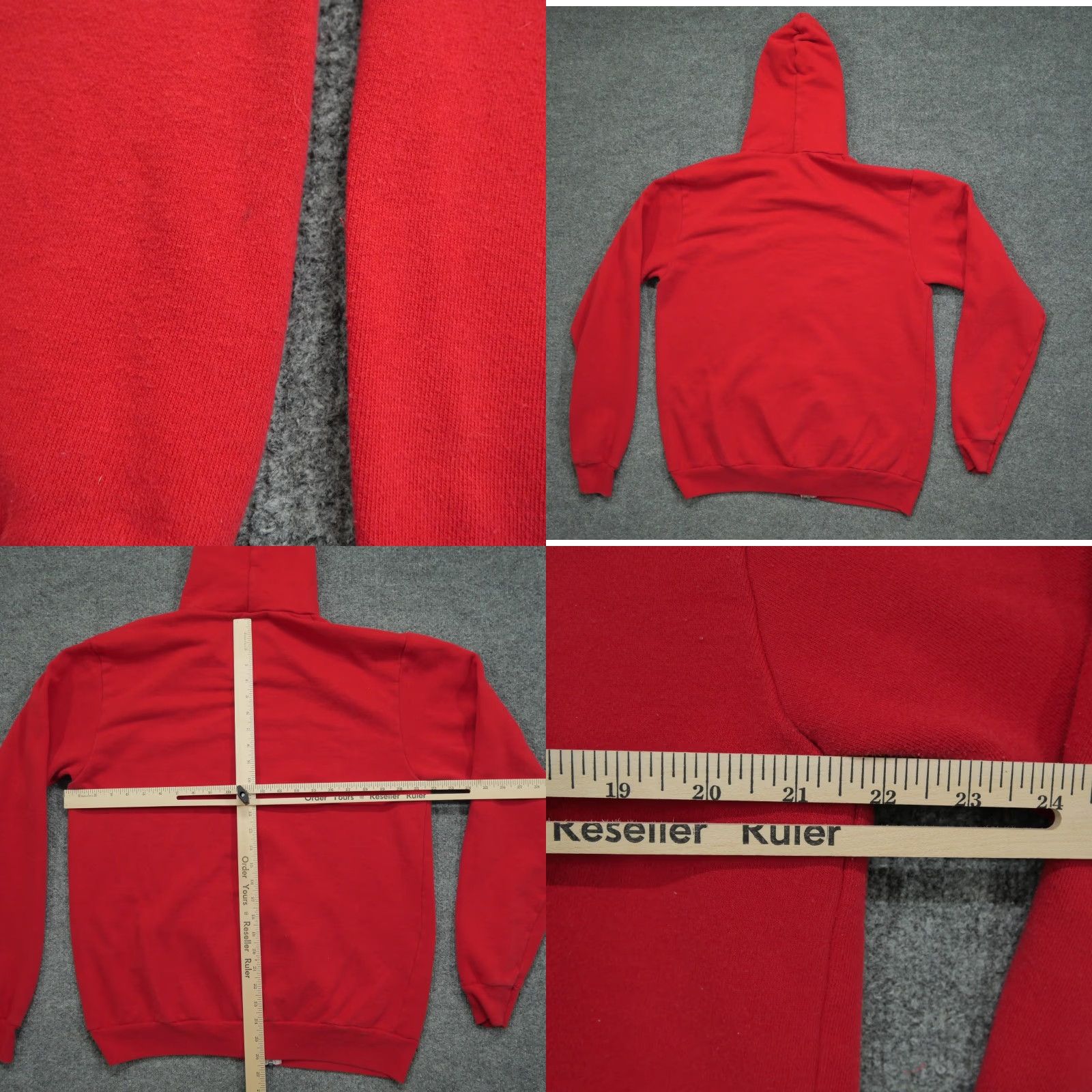 American Apparel Arm & Hammer Hoodie Mens Adult XL Red Full Zip Embroidery Hooded Full Zip Size US XL / EU 56 / 4 - 8 Thumbnail