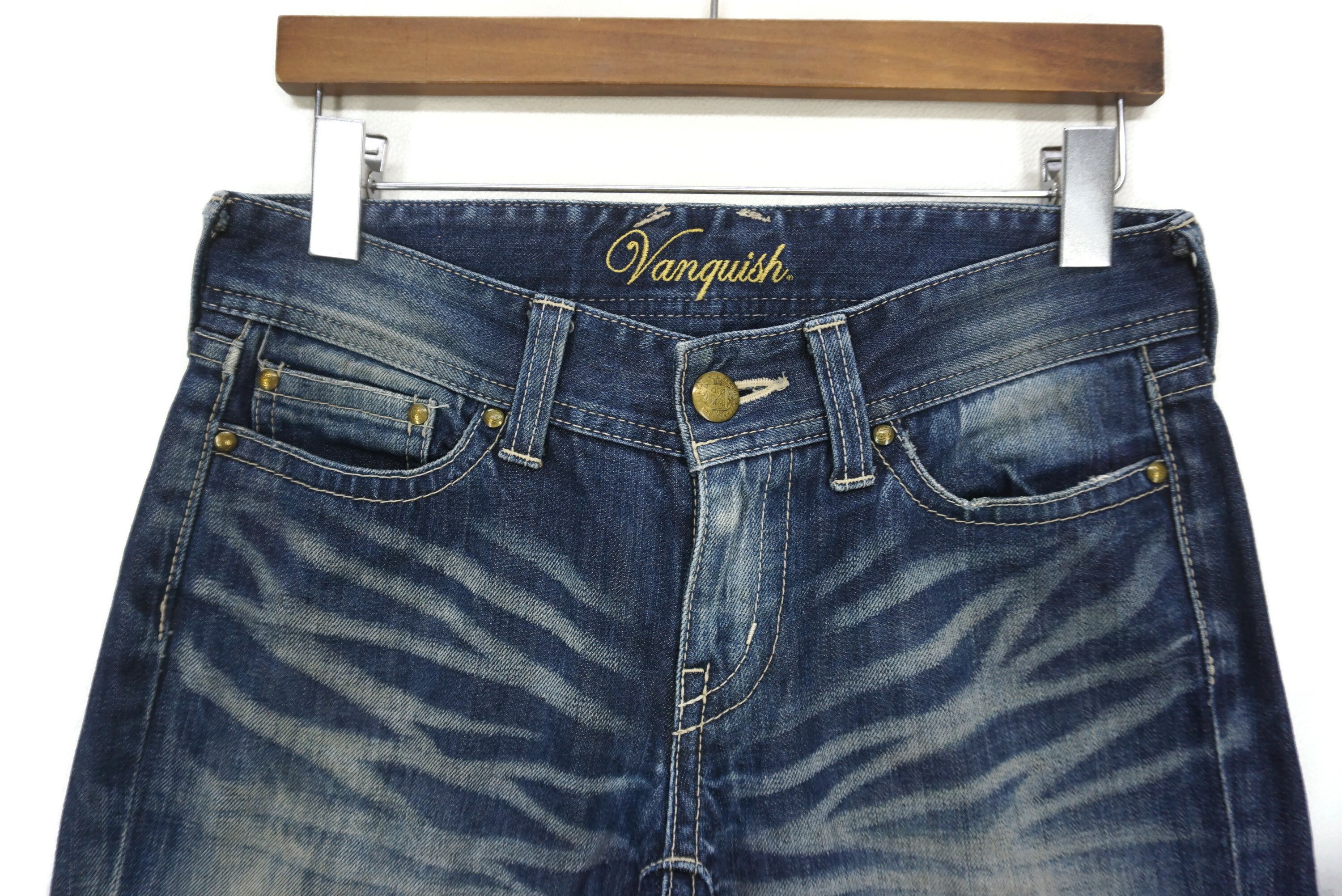 Japanese Brand Vanquish Jeans Size W30xL33.5 Gold Low-Rise Slim Denim Size US 28 / EU 44 - 3 Thumbnail