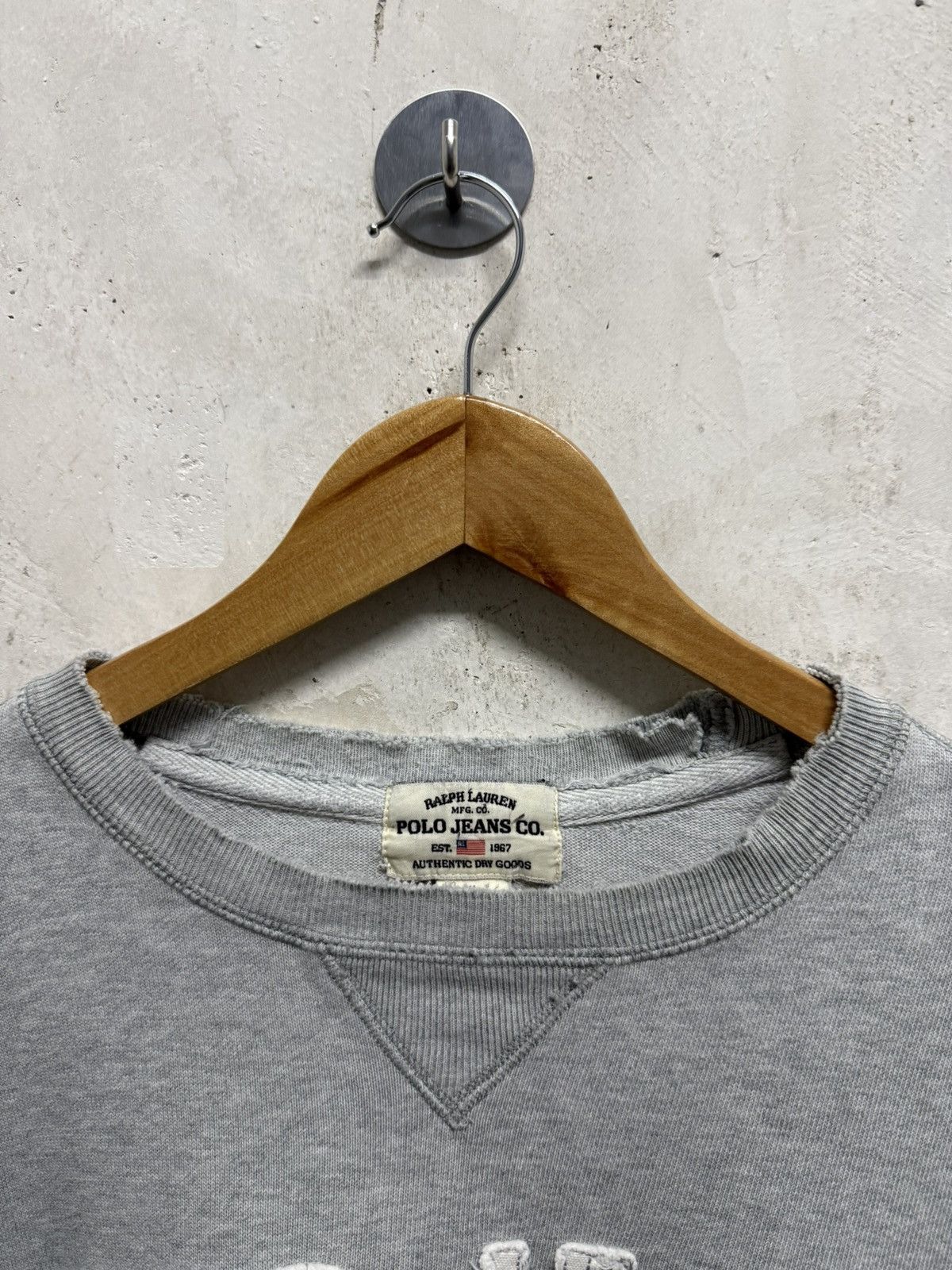 Distressed Vintage Ralph Lauren Polo Jeans Sweatshirt