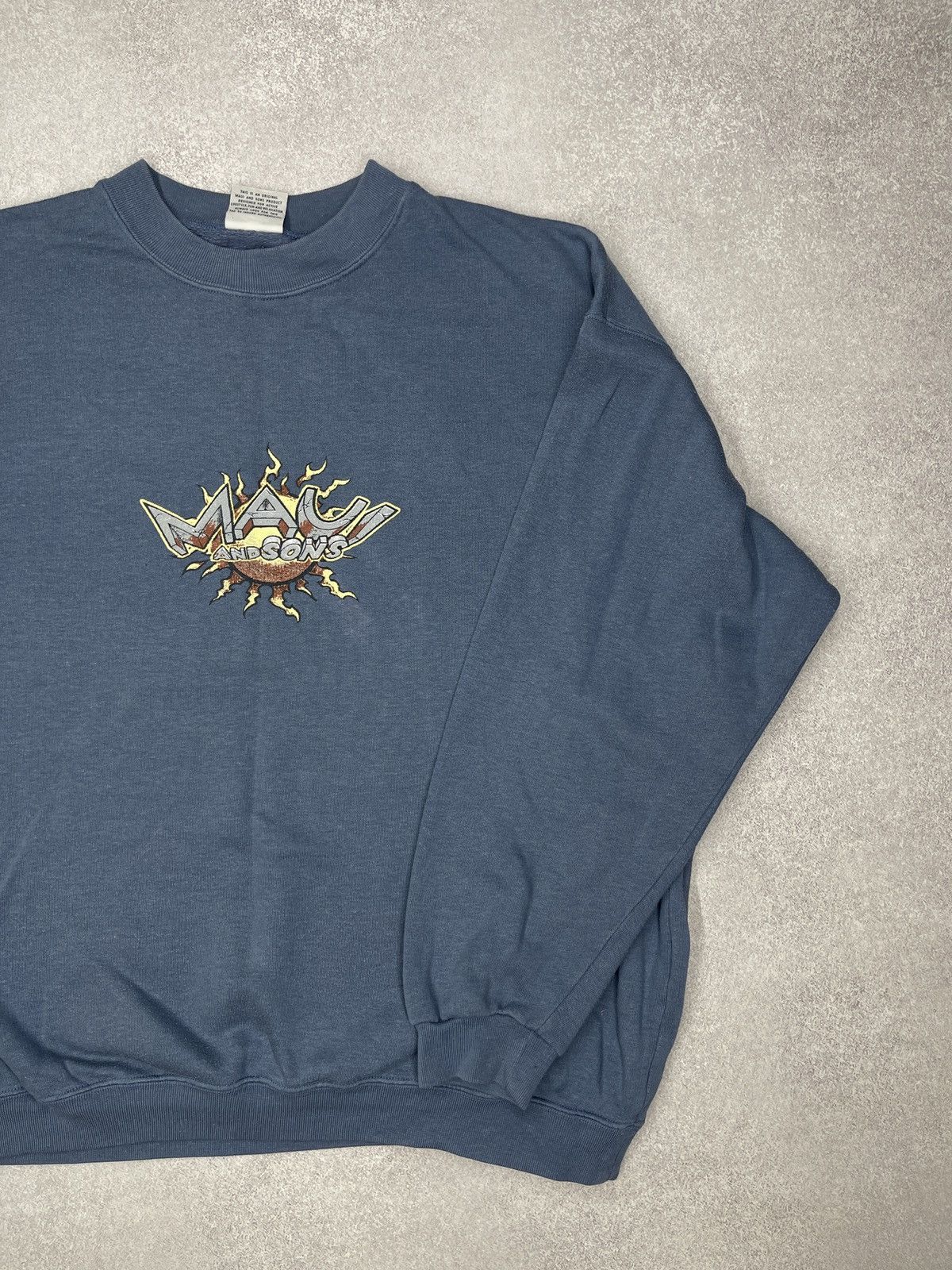 Maui and Sons × Vintage Vintage Maui and Sons Sweatshirt Blue Surf Style USA Size US XL / EU 56 / 4 - 8 Thumbnail