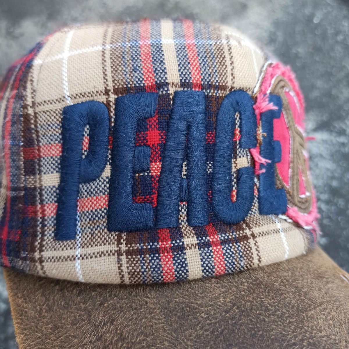 14th Addiction SICK,, peace hat grunge distressed with leather visor Size ONE SIZE - 13 Thumbnail