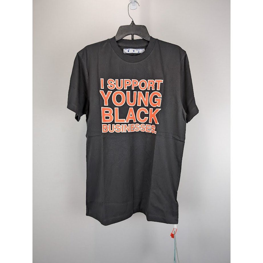Off-White o1rshd1 Black Business Short Sleeve T-Shirt in Black Orange Size US L / EU 52-54 / 3 - 2 Thumbnail