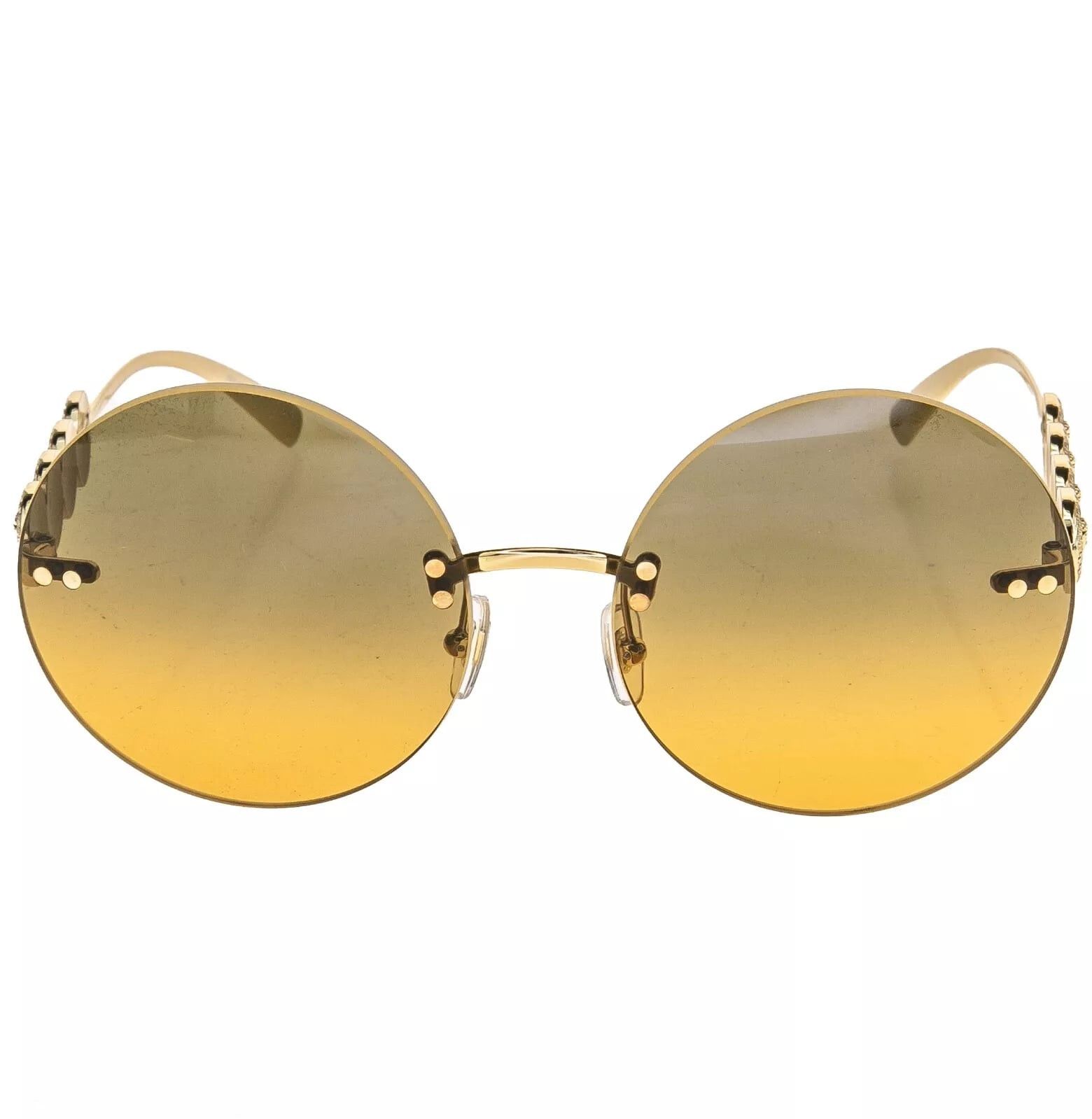 Versace VERSACE Gold Greca Coin Medusa Orange Gold Round VE2214 2214 Size ONE SIZE - 5 Thumbnail