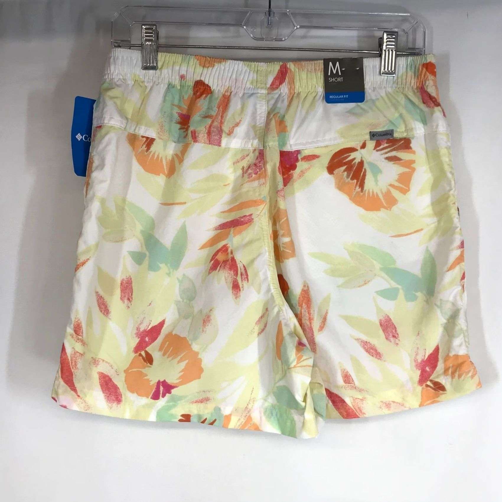 Vintage Columbia Women's Shorts Floral Print Drawstring Regular Fit Size M White Size 32" / US 10 / IT 46 - 4 Thumbnail