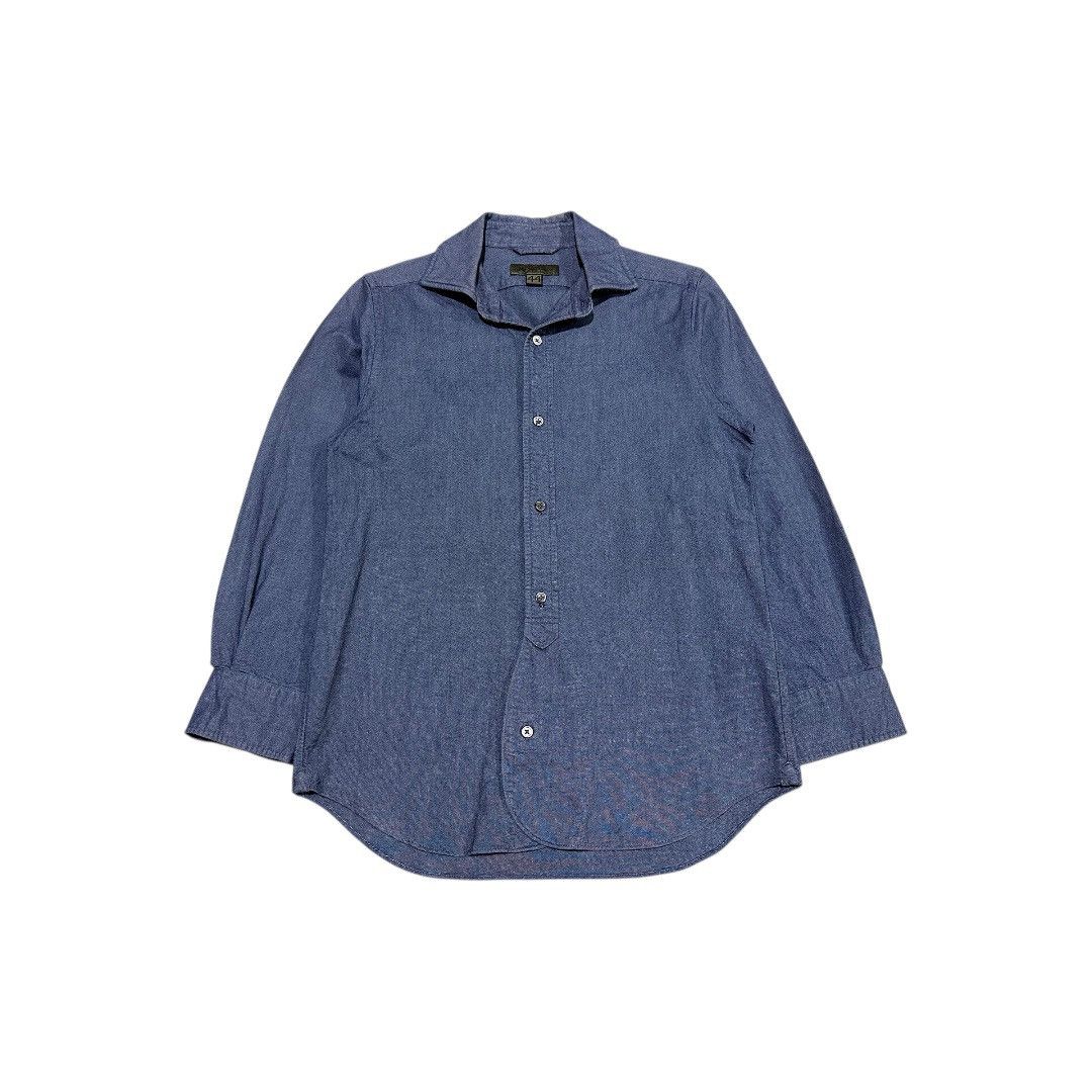 Nigel Cabourn 🔥Vintage Nigel Cabourn British Officers Shirt Sax Blue Size US M / EU 48-50 / 2 - 1 Thumbnail